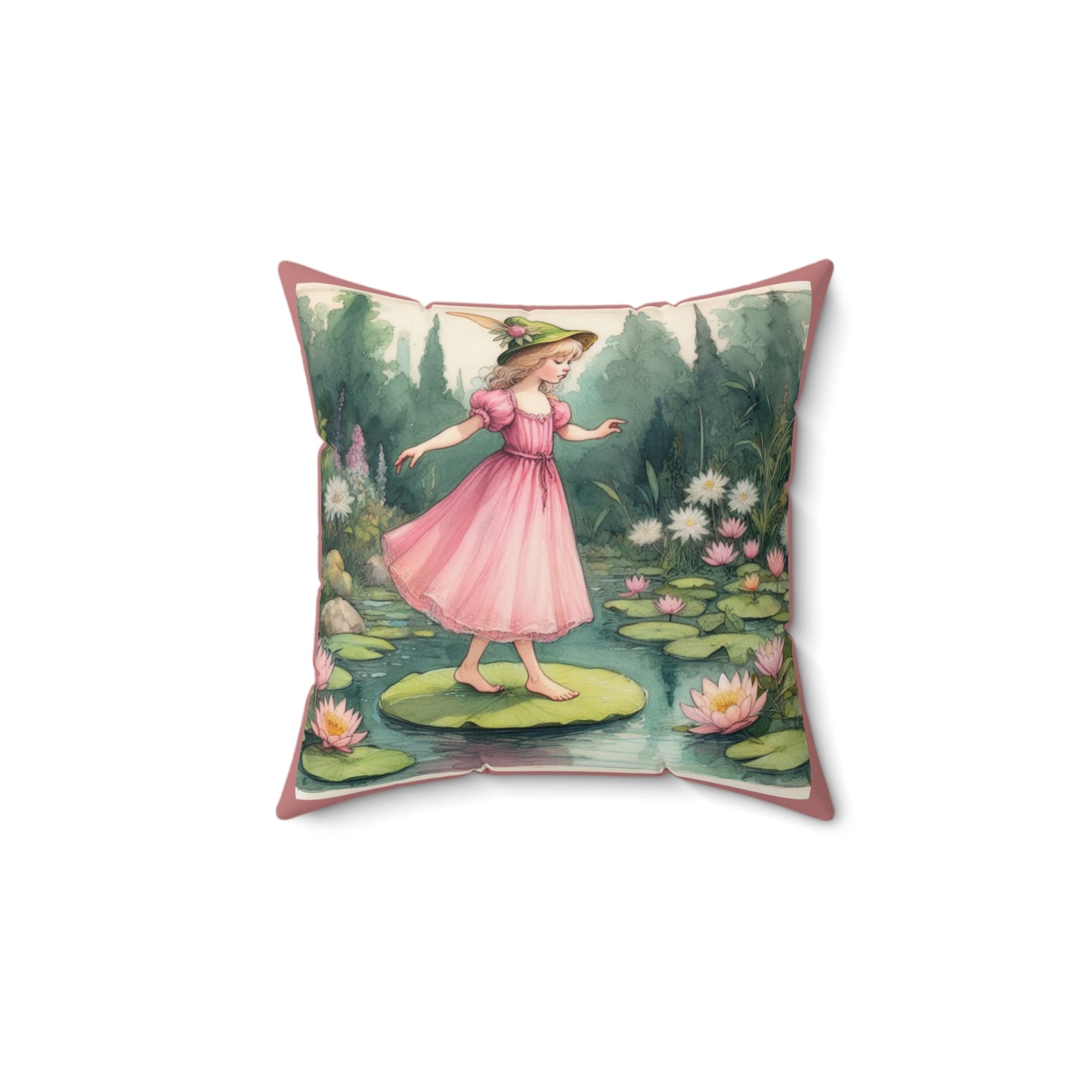 Thumbelina, Square Pillow, Literary Pillow, Library, Book Nook, Reading Corner, Classroom, Teacher, Gift, Fairytale