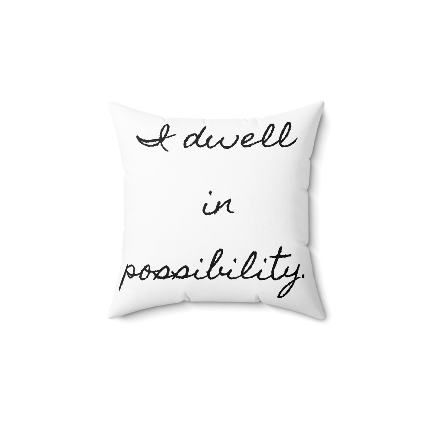Emily Dickinson, Poet, Child, Square, Pillow, Bedding, Home Decor, Dwell in Possiblities