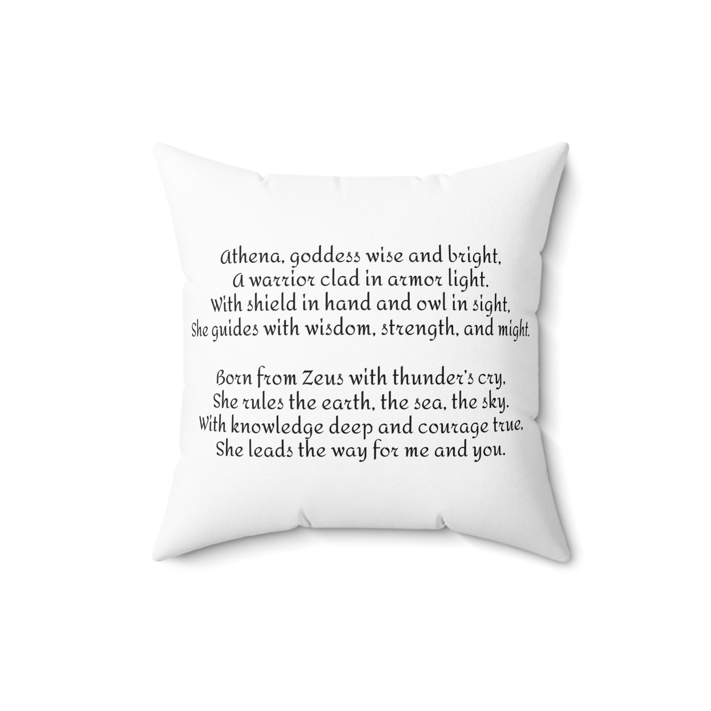 Athena Pillow, Greek Goddess Decor, Classical Educational Decor, Goddess of War Cushion - Spun Polyester Square Pillow, Home Decor, Throw