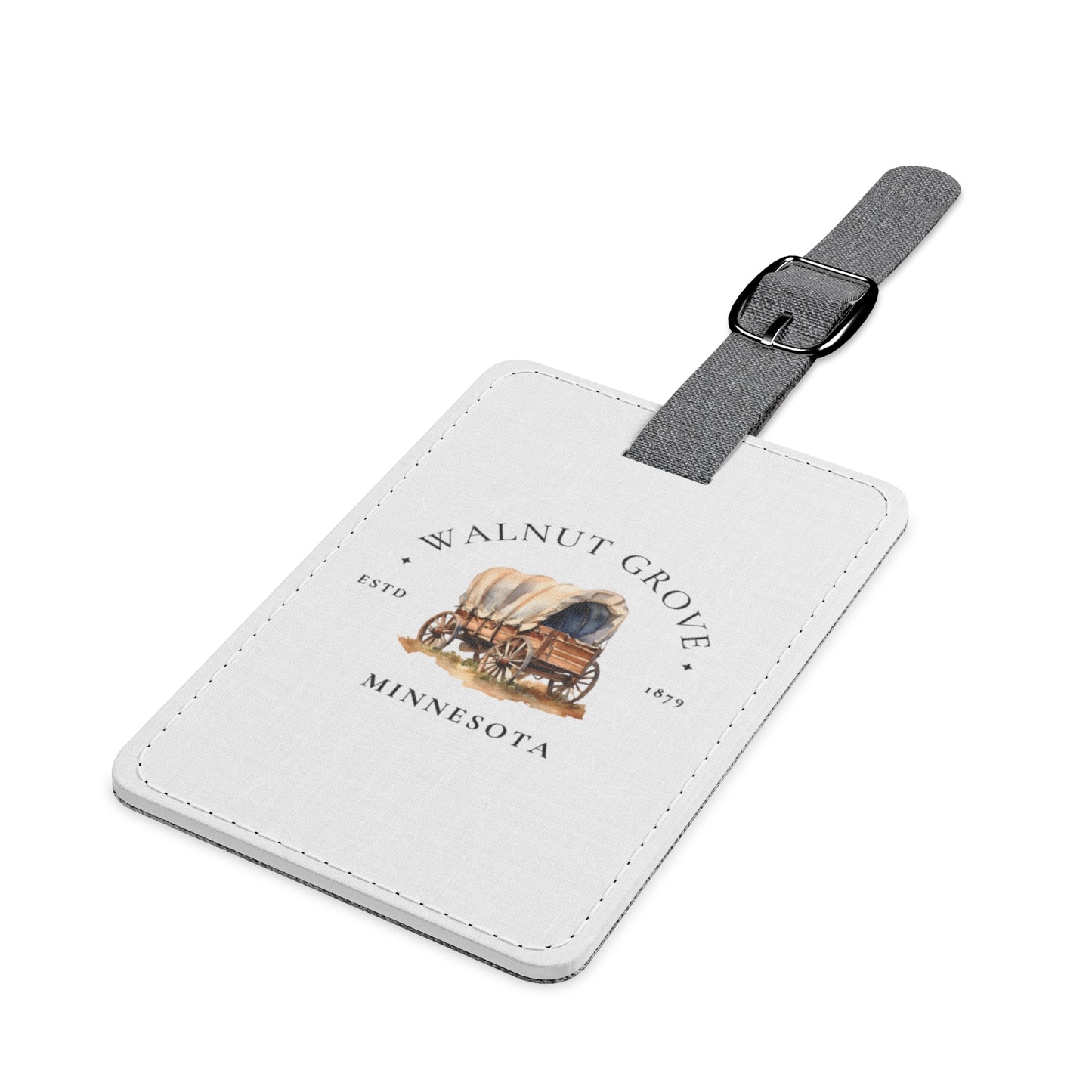 Rectangle Luggage Tag, Walnut Grove Design, Laura Ingalls Wilder Theme, Prairie Life, Personalized Bag Tag, Gift for Adventurers, Travel