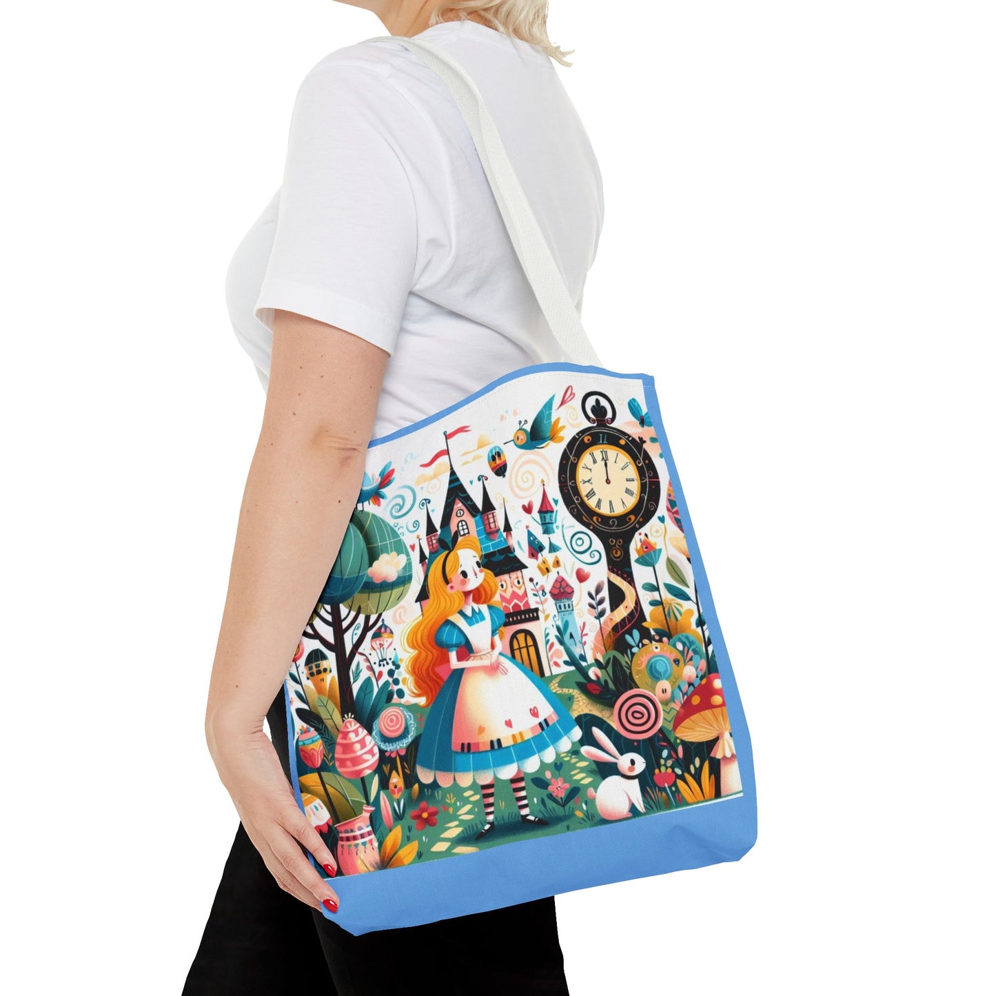Alice in Wonderland, Fairytale, Lewis Carroll, Tote Bag, Book Bag, School, Library, Book Club