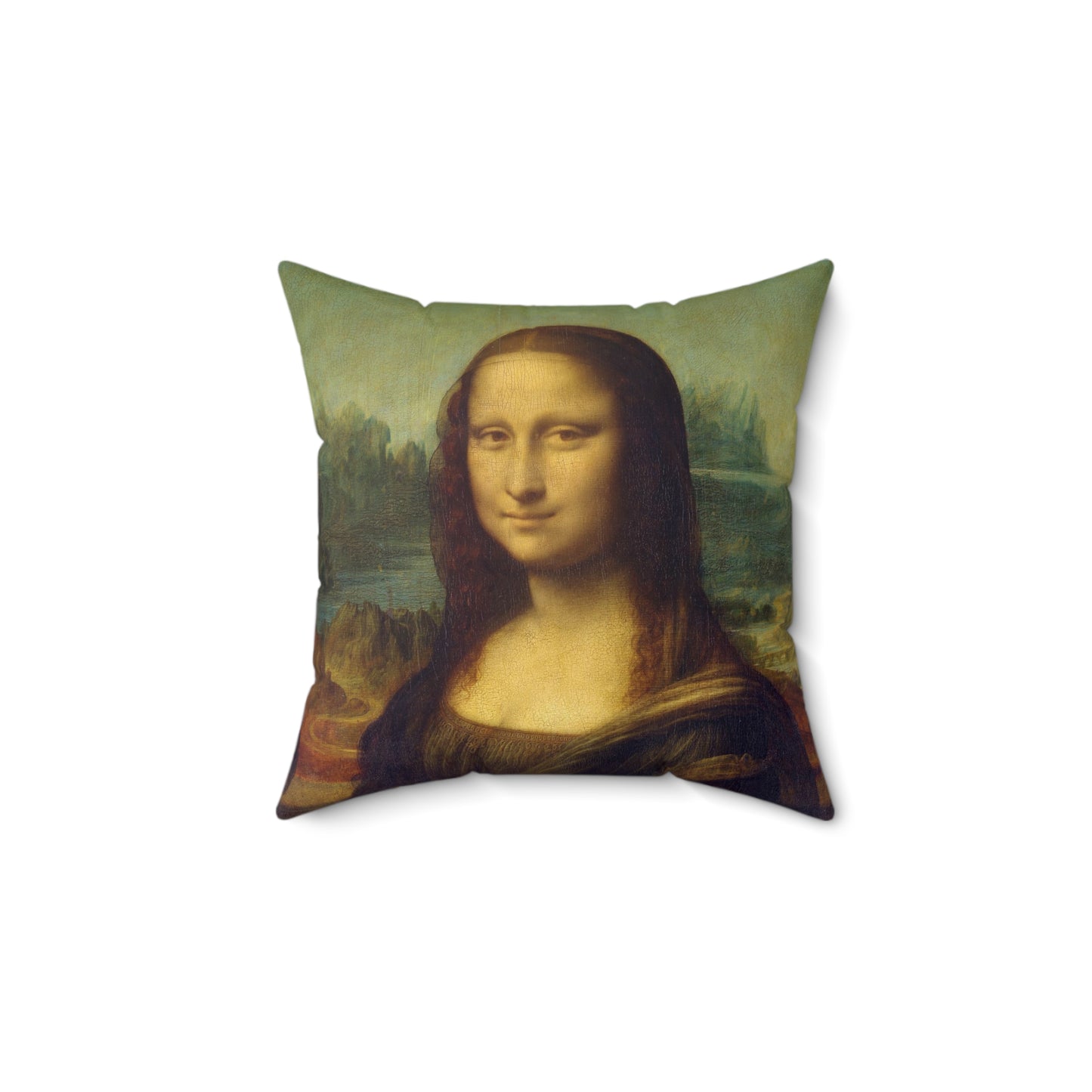 Artistic Square Pillow, Mona Lisa, Leonardo Da Vinci, Renaissance Art Gift, Artist Home Decor, Decor Accent