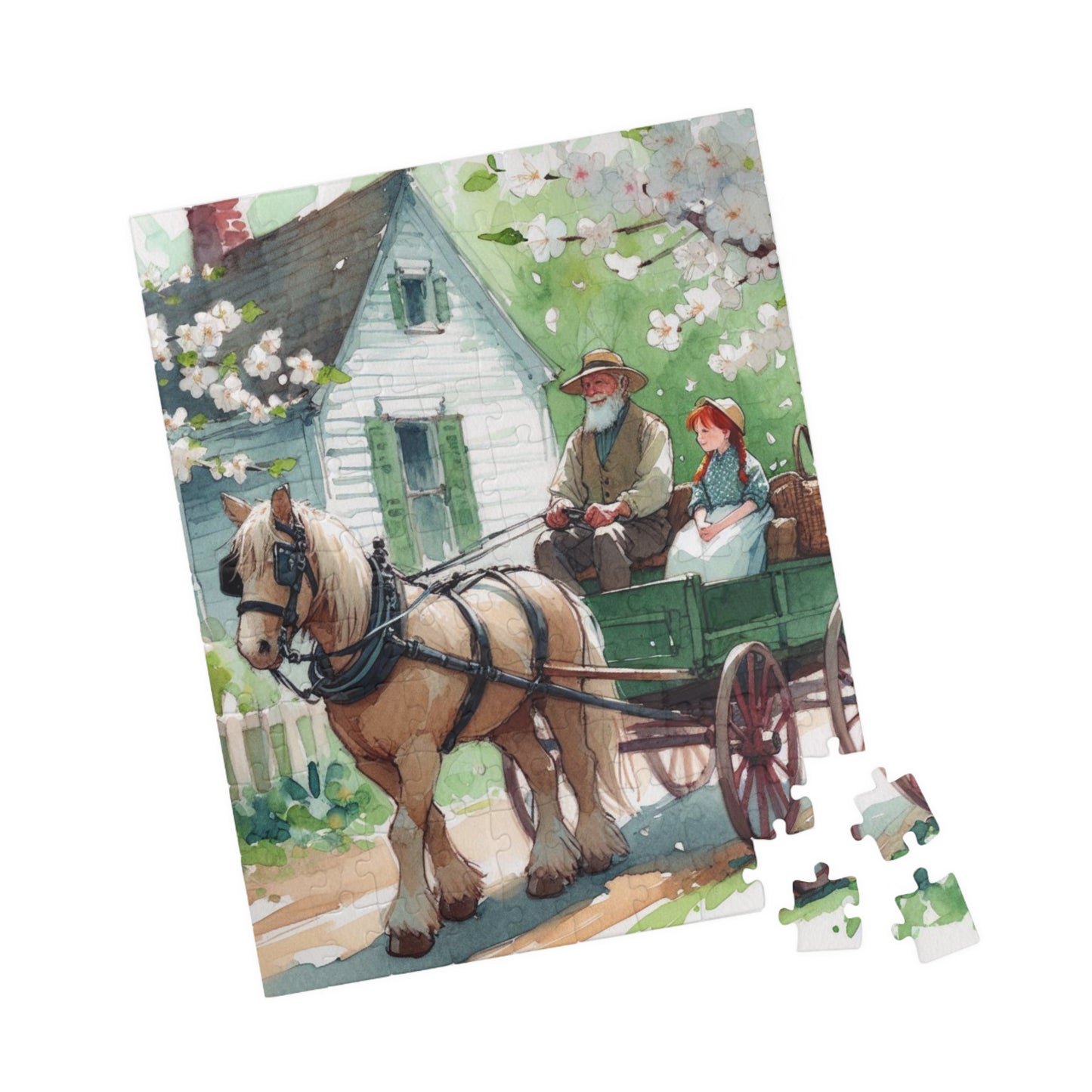 Anne of Green Gables Puzzle, Lucy Maud Montgomery Literary Jigsaw Gift, Educational Game, Matthew Cuthbert - 110, 252, 520-piece