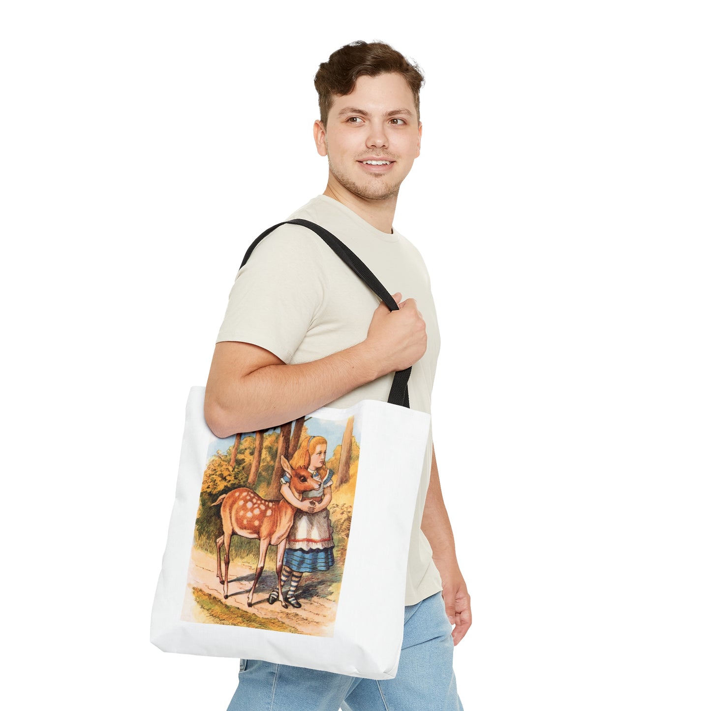 Alice in Wonderland, Lewis Carroll, Fawn Tote Bag