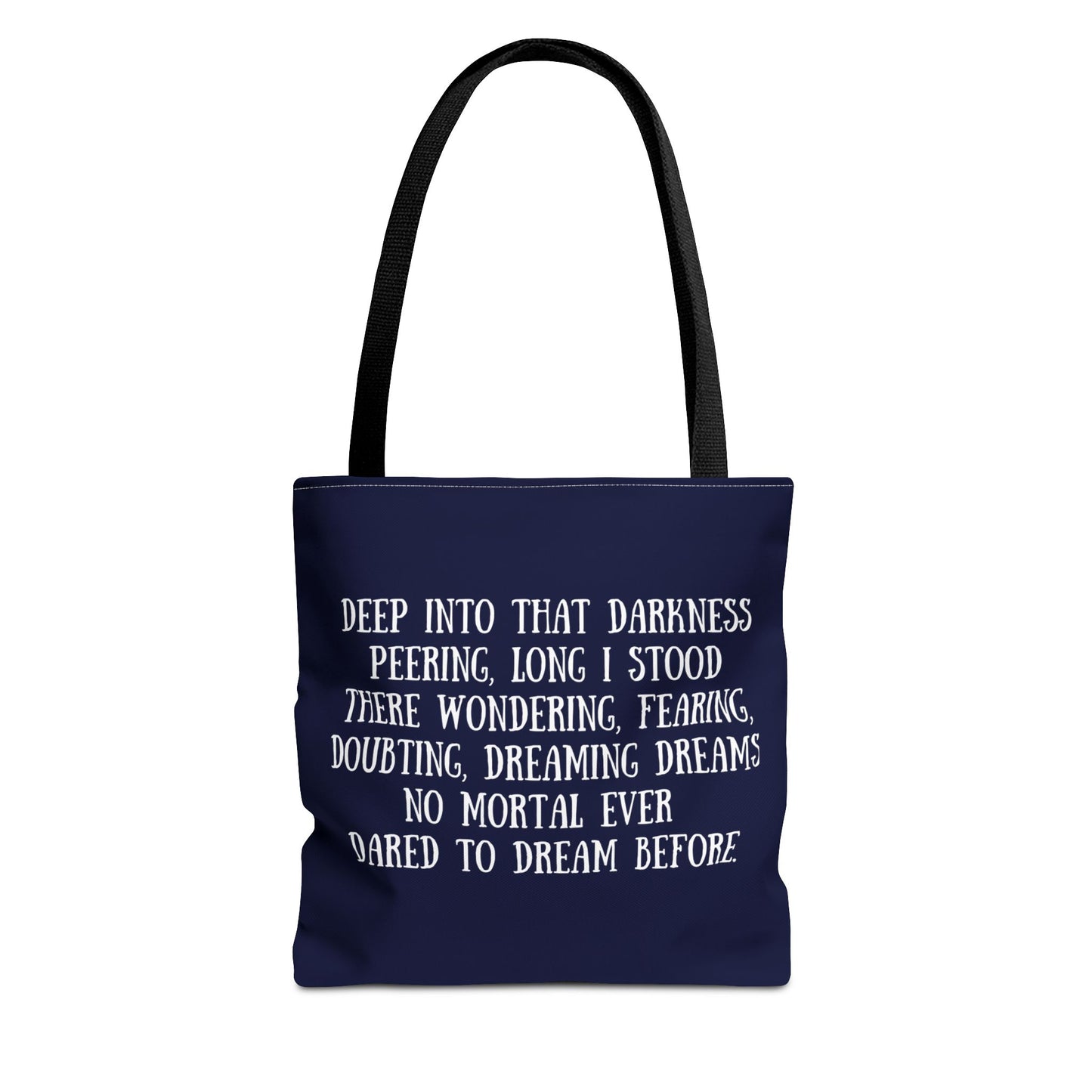 The Raven, Nevermore, Edgar Allan Poe, Literary Bag, Tote Bag, Book Bag, School Bag, Library, Gift