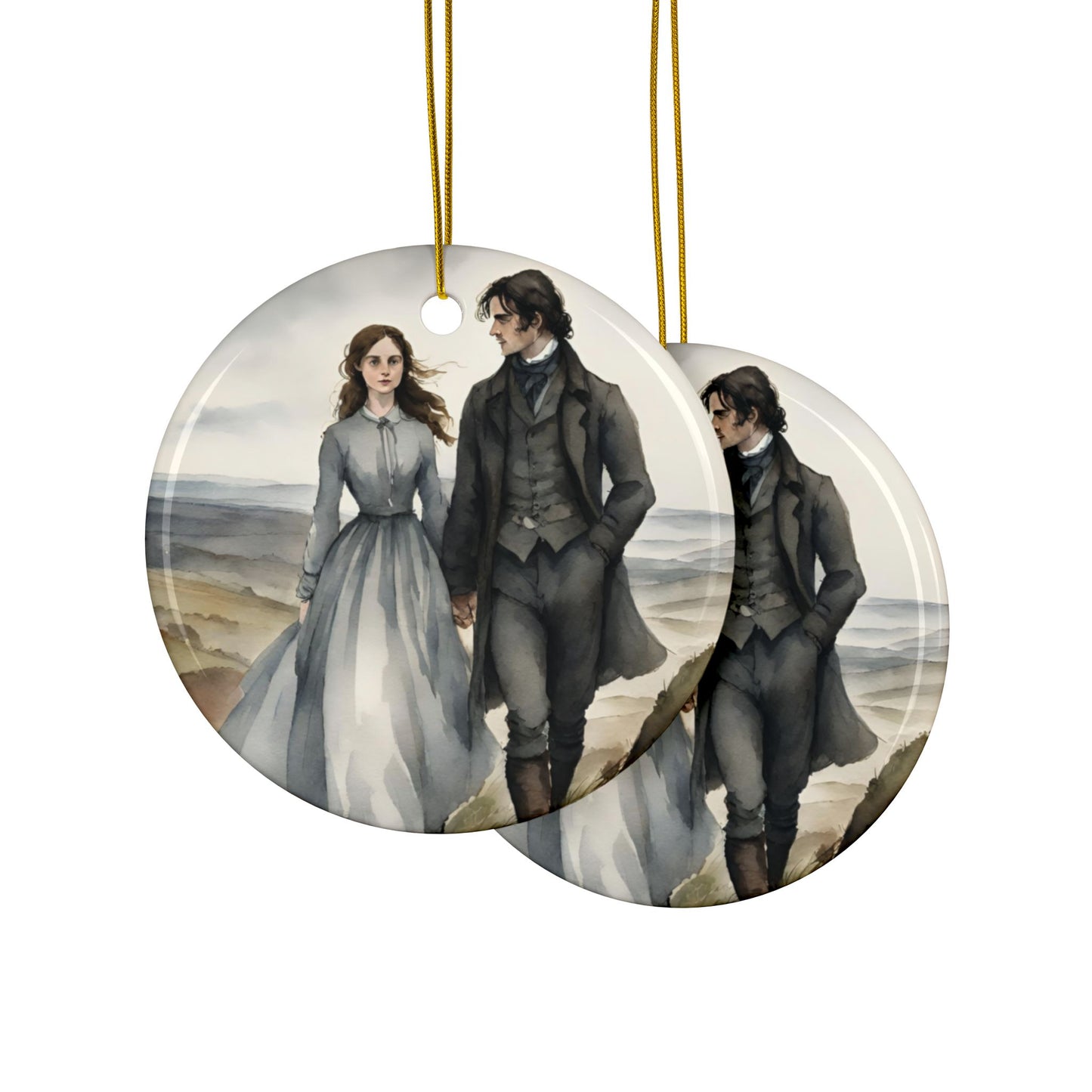 Wuthering Heights, Emily Bronte, Ceramic, Ornament, Christmas, Holiday, Gift