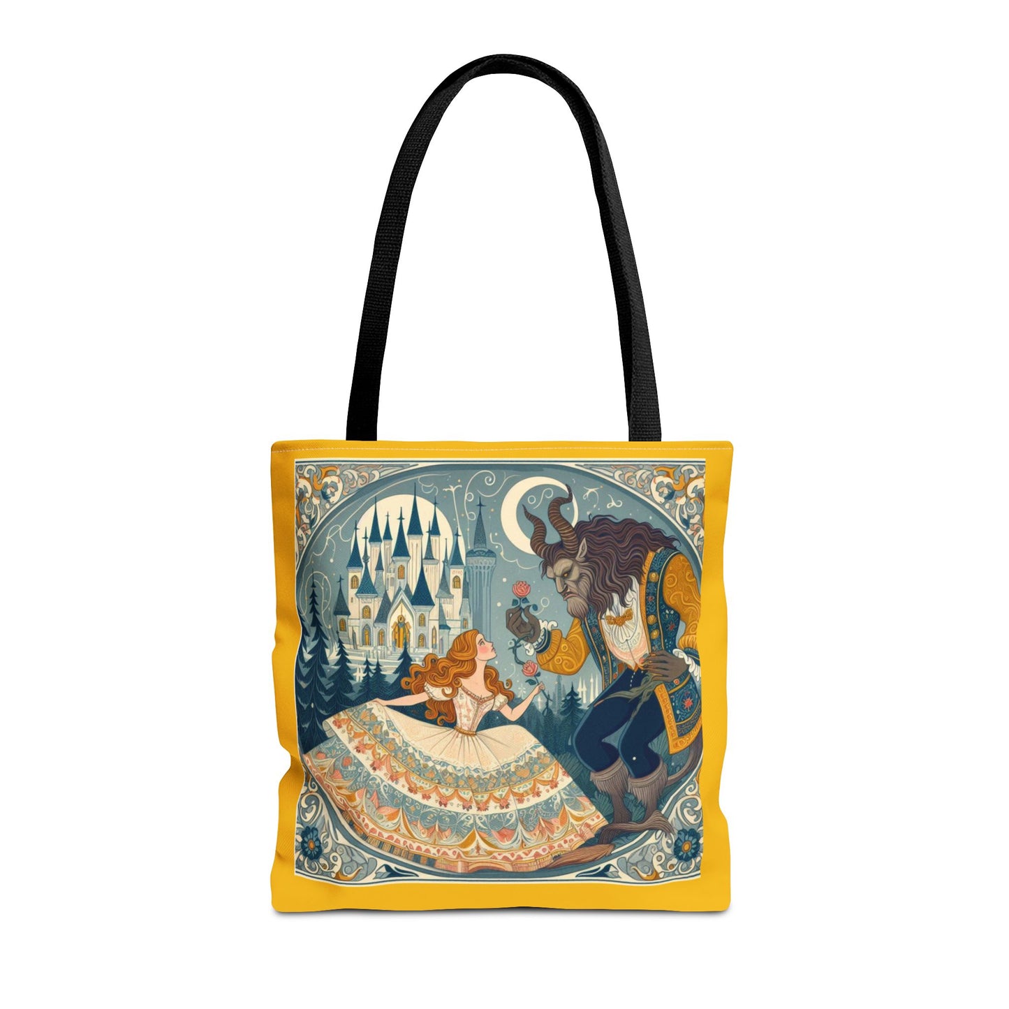 Beauty and the Beast, Fairy Tale, Tote Bag, Book Bag, Library Bag, Gift