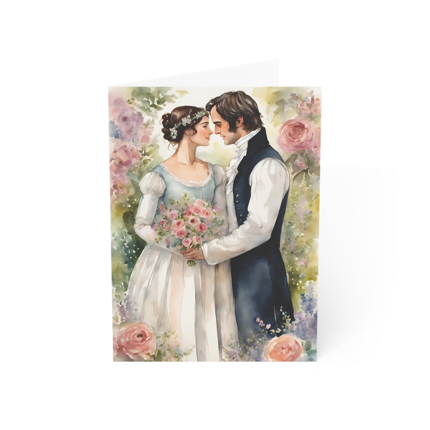 Stationery Pack, Pride and Prejudice Bridal Shower Darcy Elizabeth Jane Austen Greeting Cards 1 10 30 50pcs, Wedding Thank You Blank, Note