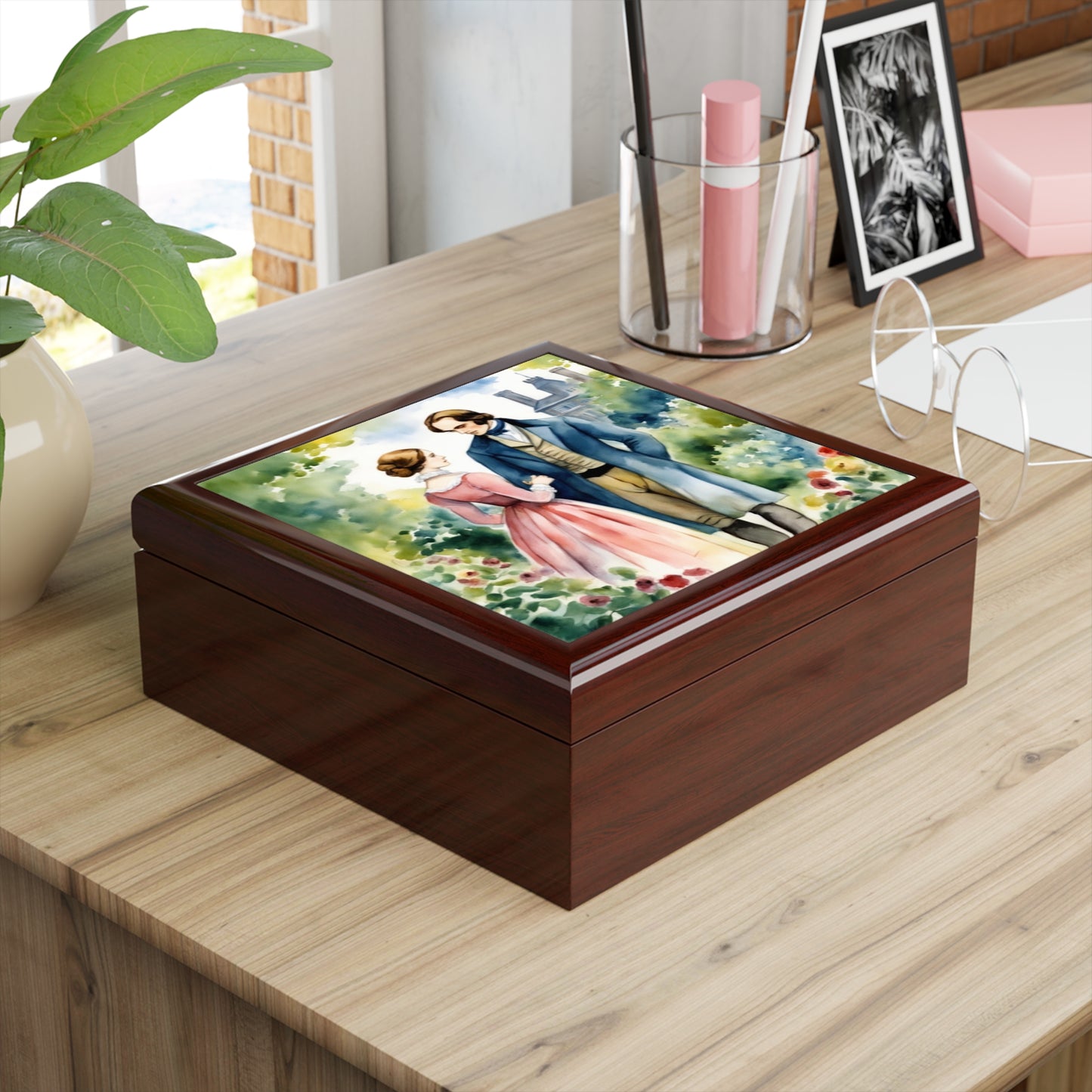 Charlotte Bronte, Jane Eyre, Edward Rochester, Regency, Gift, Book, Reader, English Literature, Jewelry Box