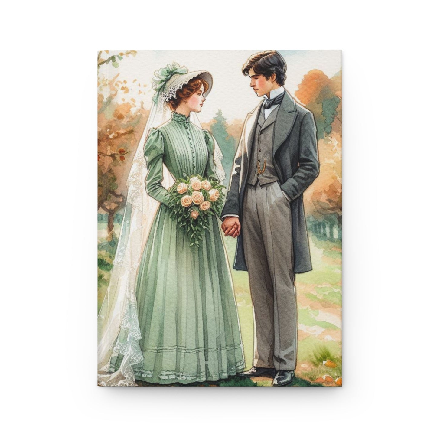Vintage Romance Hardcover Journal, Perfect for Weddings, Engagements, Anniversary Gifts, Personal Diary, Art Lovers