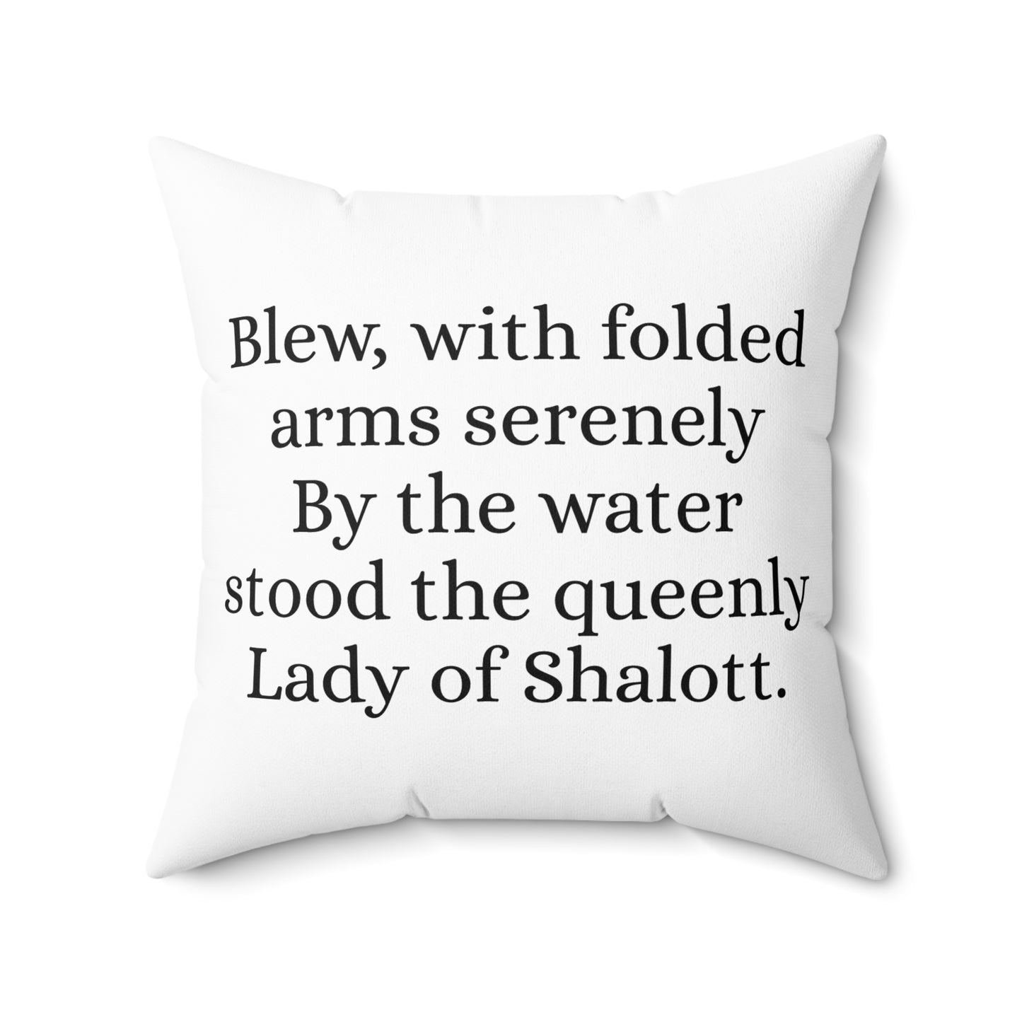 Anne of Green Gables, Lady of Shalott, Lucy Maud Montgomery, Literary Square Pillow, Gift, Alfred Lord Tennyson