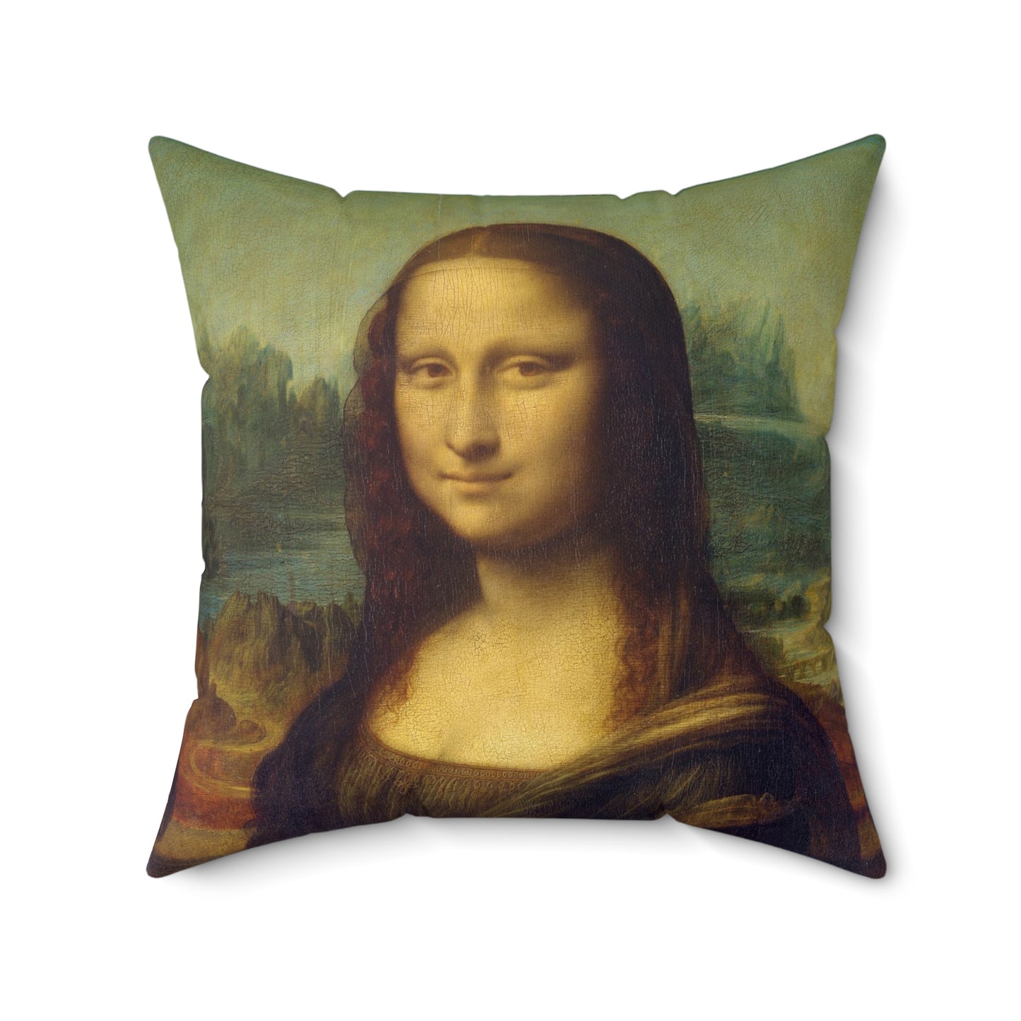 Artistic Square Pillow, Mona Lisa, Leonardo Da Vinci, Renaissance Art Gift, Artist Home Decor, Decor Accent