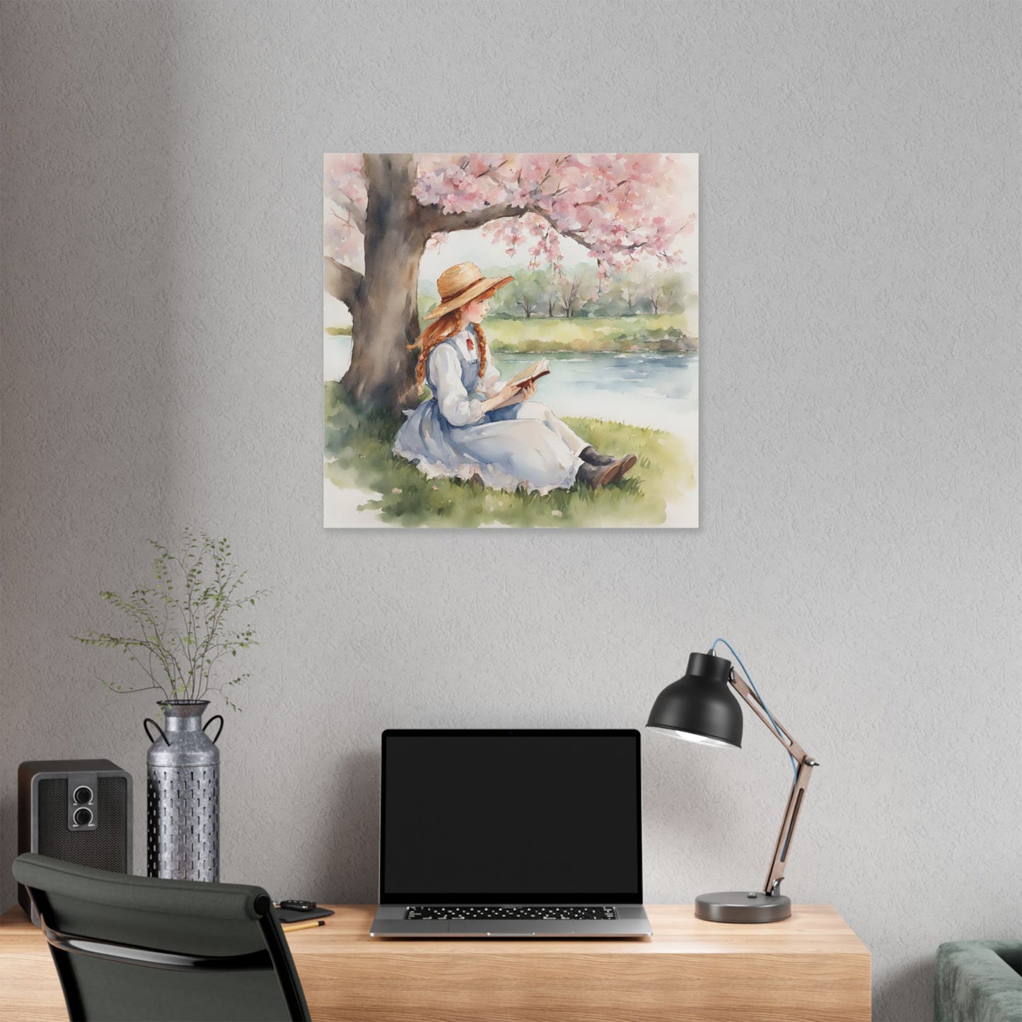 Anne of Green Gables, Spring, Art, Lucy Maud Montgomery, Classic Stretched Canvas, Gift, Home Decor, Library