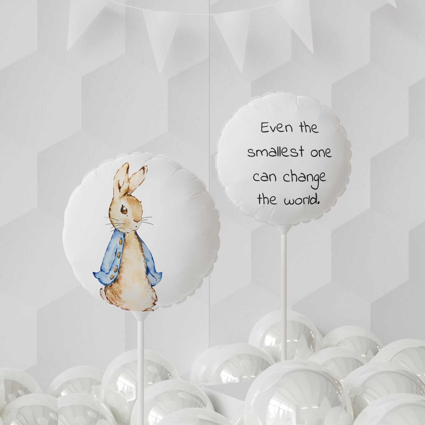 Balloon Decor, Peter Rabbit Beatrix Potter Party Centerpiece, Heart-Shaped & Round, Baby Showers Birthday Parties, Whimsical