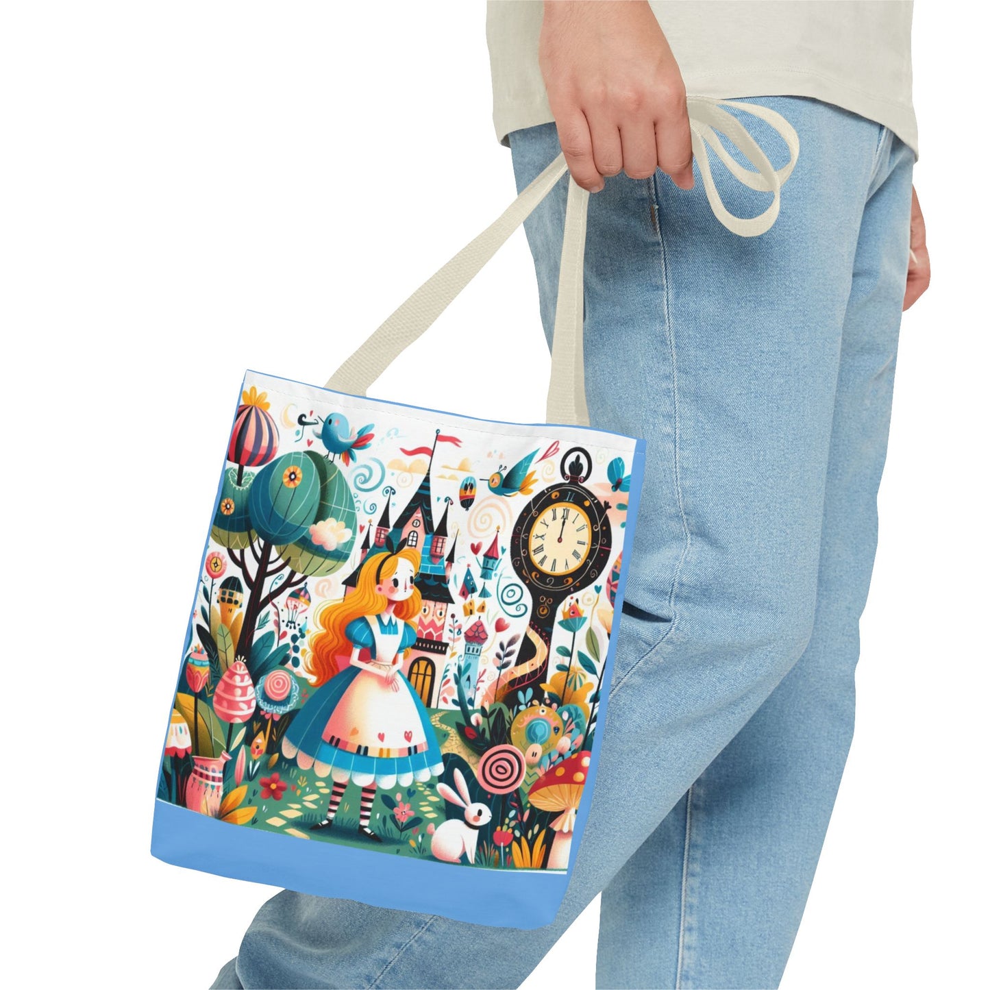 Alice in Wonderland, Fairytale, Lewis Carroll, Tote Bag, Book Bag, School, Library, Book Club