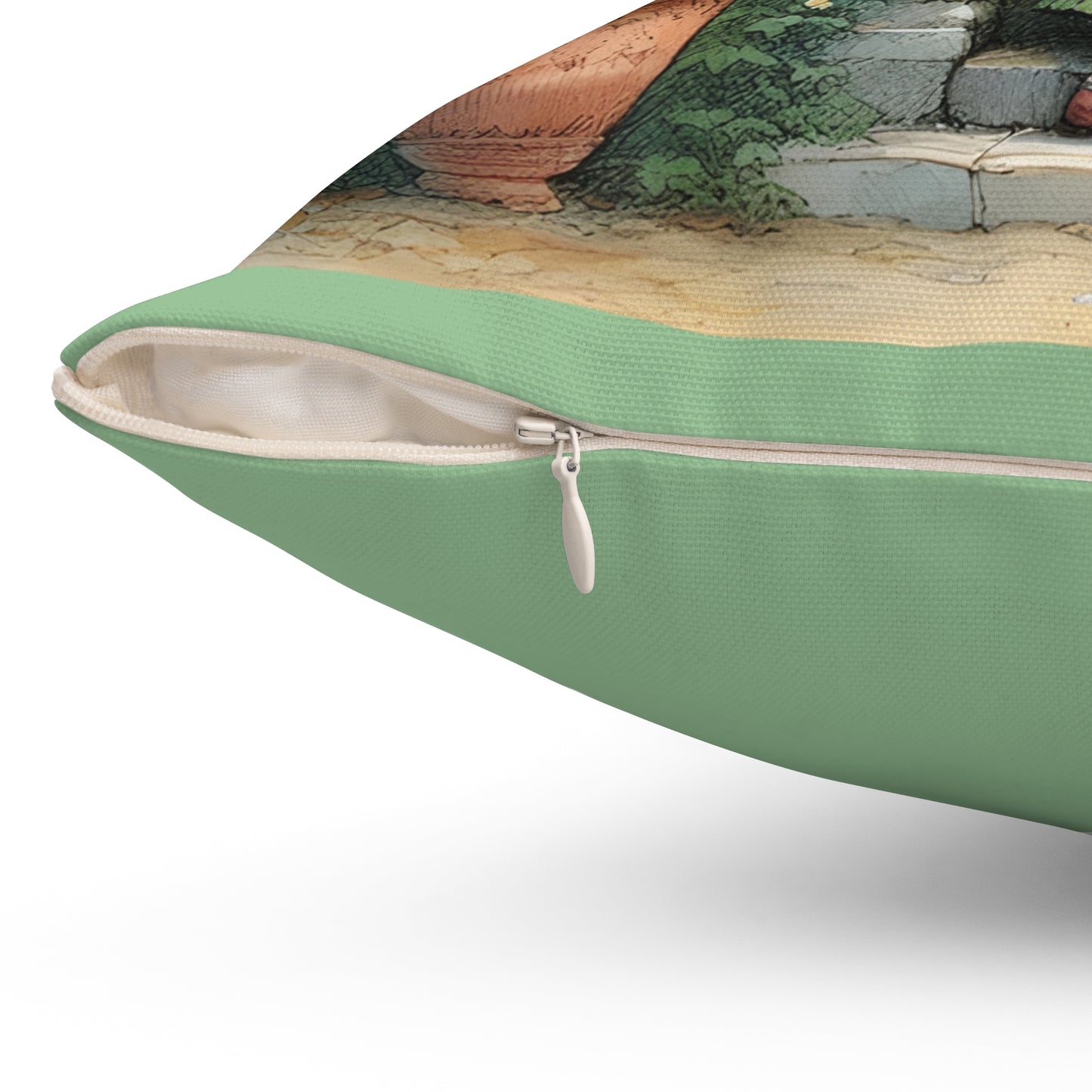The Secret Garden, Vintage Style, Square Pillow