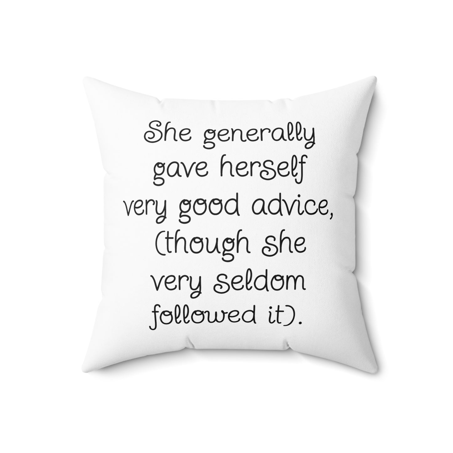 Adventures of Alice in Wonderland, Lewis Carroll, Cushion, Pillow, Library, Book Nook, Decor, Gift, Bedding, Literary Pillow