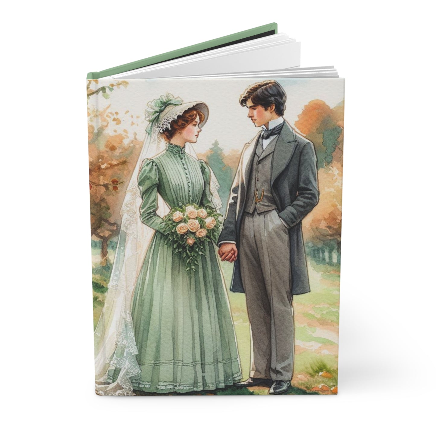 Vintage Romance Hardcover Journal, Perfect for Weddings, Engagements, Anniversary Gifts, Personal Diary, Art Lovers