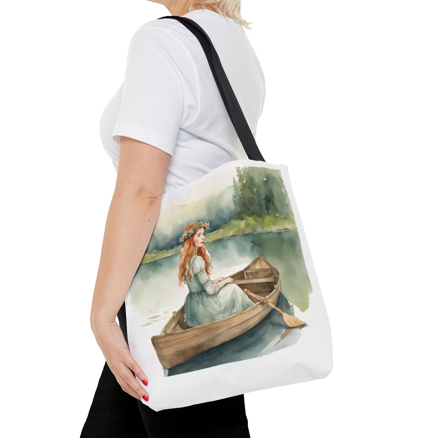 Anne of Green Gables, Lady of Shalott, Lucy Maud Montgomery, Tote Bag, Alfred Lord Tennyson, School Bag, Book Bag, Library Bag, Gift