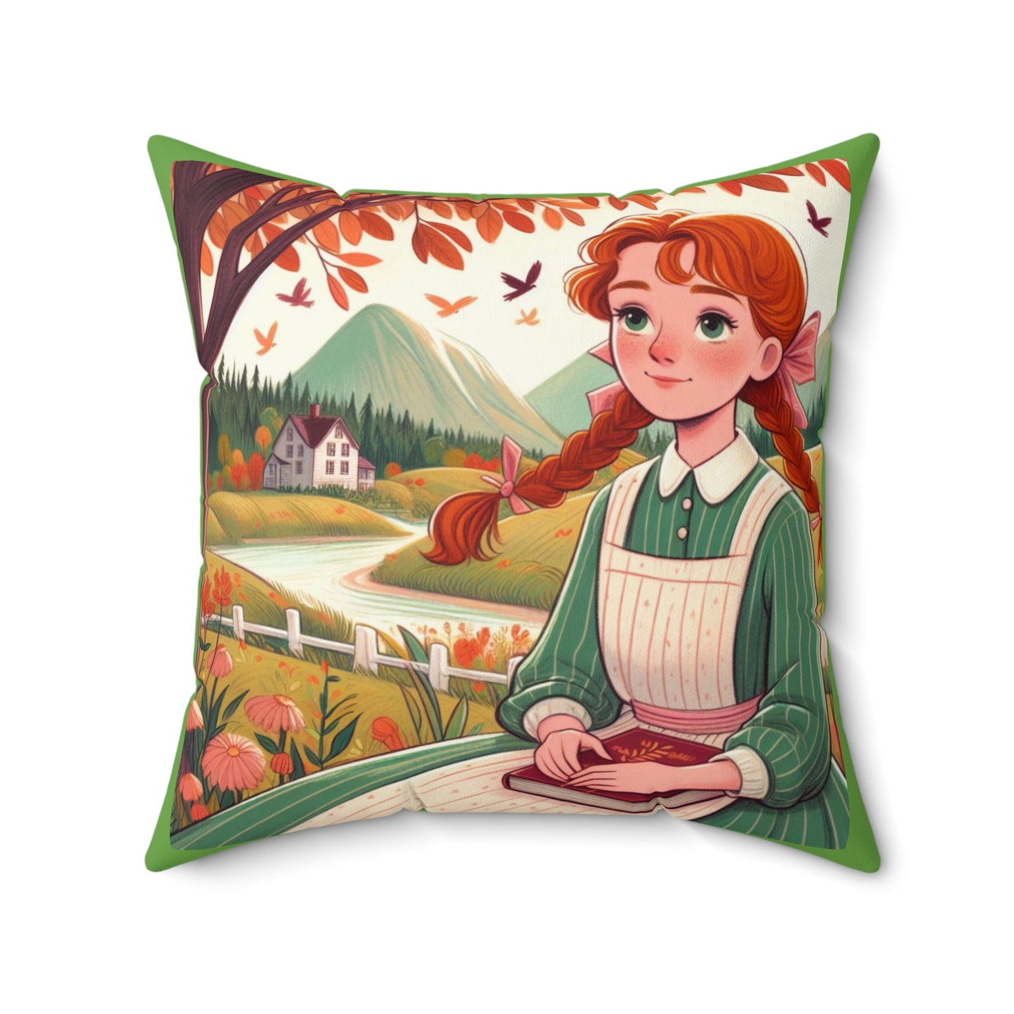 Anne of Green Gables, October, Fall, Autumn, Literary Pillow, Square Pillow, Library, Book Nook, Reading Corner, Library