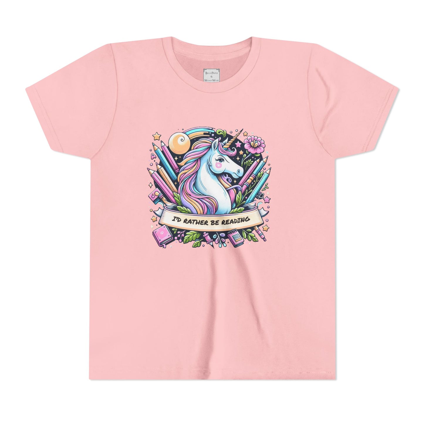 Youth Tee, Unicorn Reading Shirt | Fun Kids Tee, Unicorn Lover Gift, Reading Shirt, Birthday Present, Cute Graphic Tee, Youth Shirt