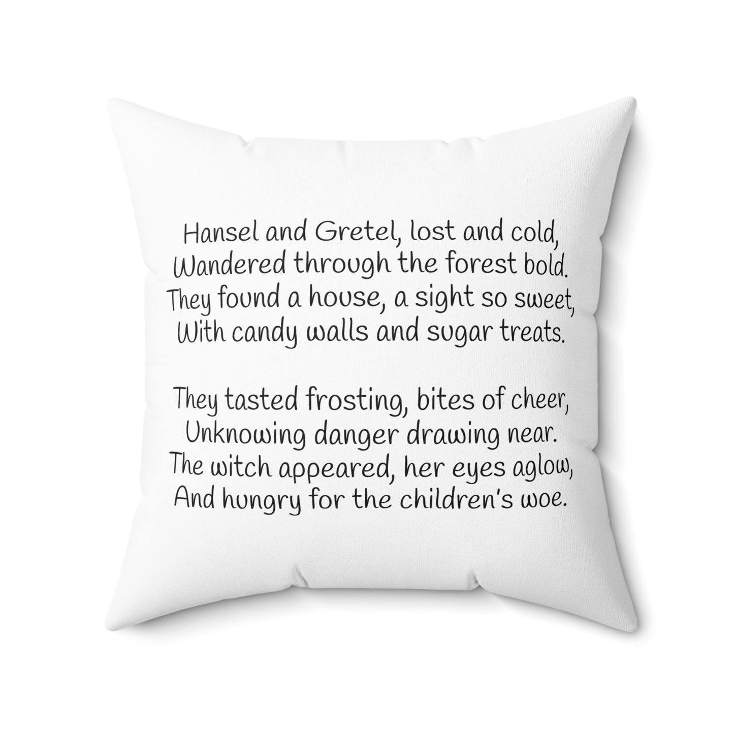 Fairy Tale Pillow, Cozy Decor, Kids Room Accent, Gift for Readers, Nursery Pillow, Storybook Home Decor, Hansel and Gretel