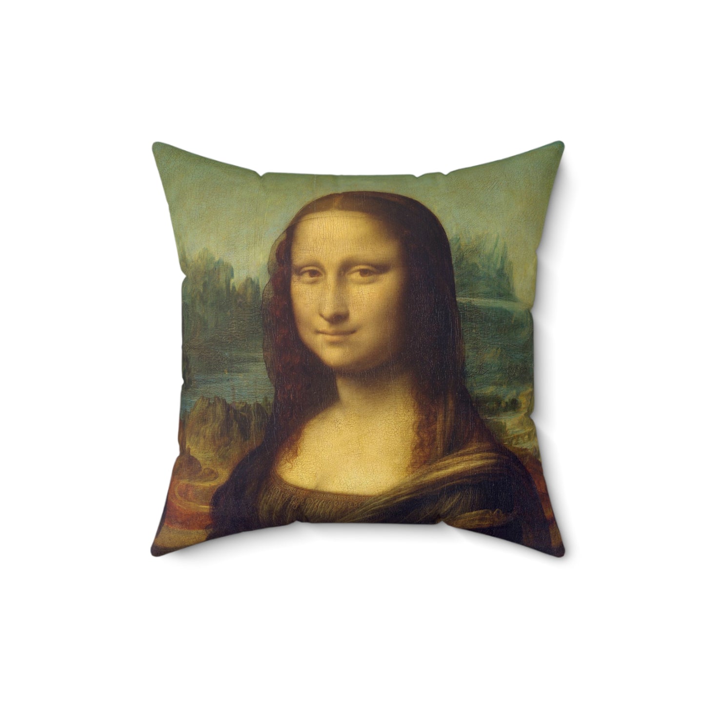 Artistic Square Pillow, Mona Lisa, Leonardo Da Vinci, Renaissance Art Gift, Artist Home Decor, Decor Accent