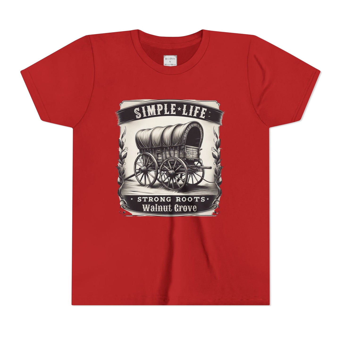 Walnut Grove Youth Tee, Laura Ingalls Wilder Simple Life Design, Vintage Style Shirt, Kids Graphic Tee, Farmhouse Kids Apparel, Adventure