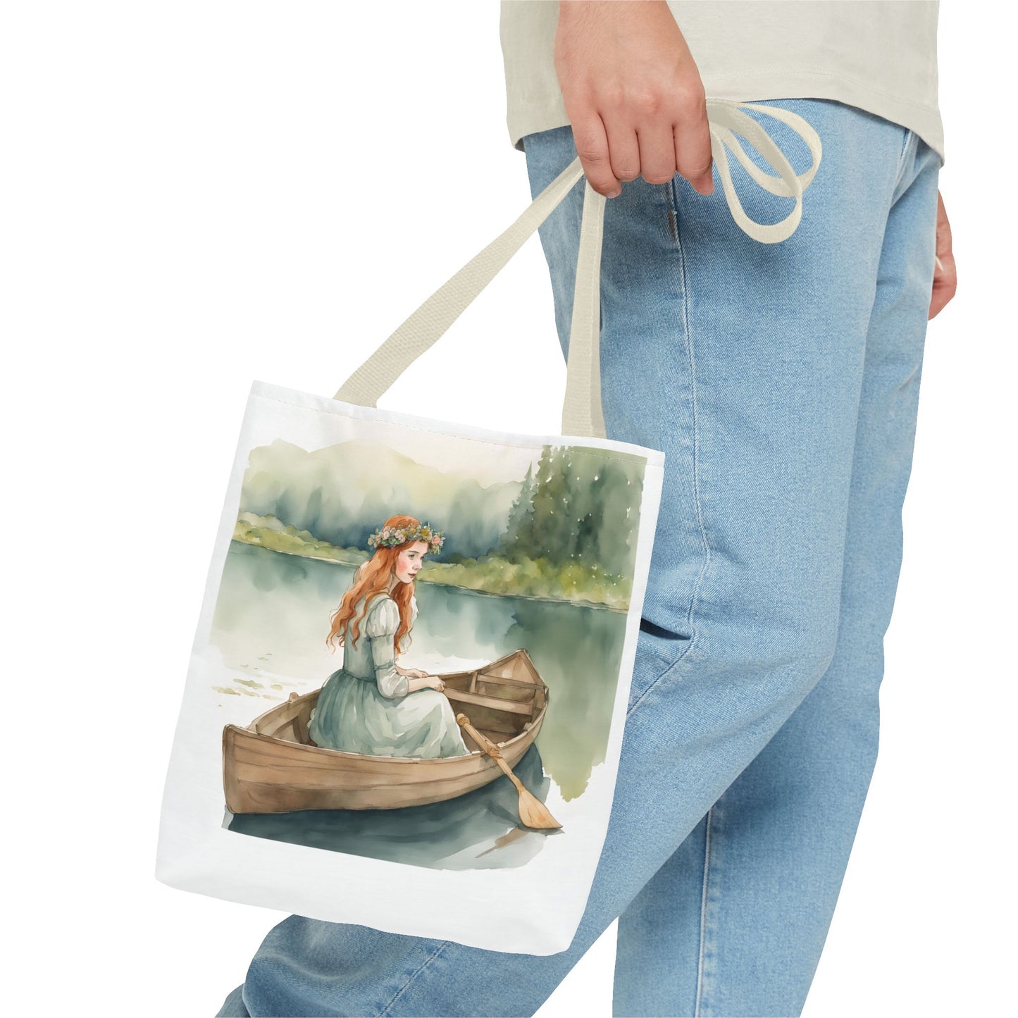 Anne of Green Gables, Lady of Shalott, Lucy Maud Montgomery, Tote Bag, Alfred Lord Tennyson, School Bag, Book Bag, Library Bag, Gift