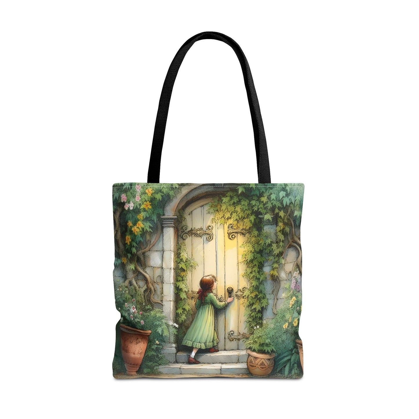 The Secret Garden Tote Bag - Inspirational Quote Bag for Garden Lovers, Eco-Friendly Shoulder Bag, Stylish Shopper, Gift for Her, Floral