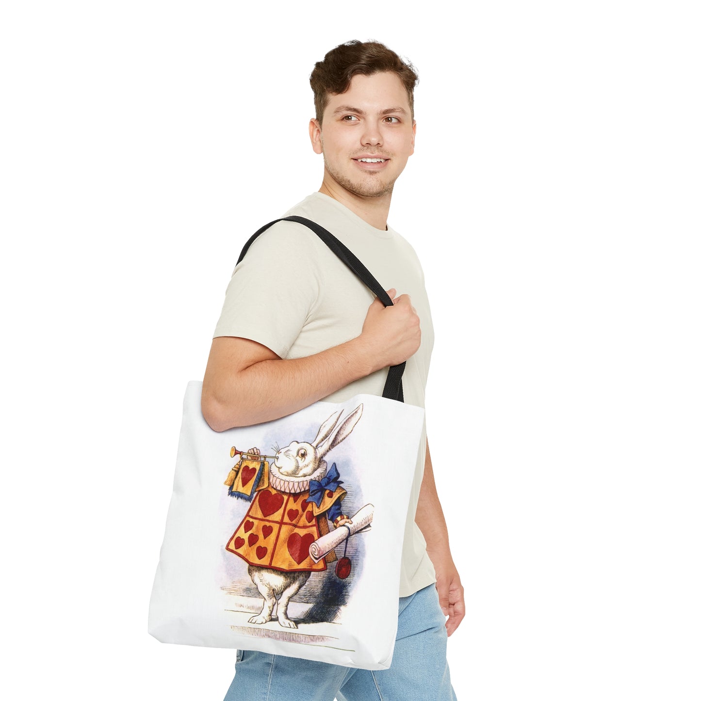 Alice in Wonderland White Rabbit Tote Bag