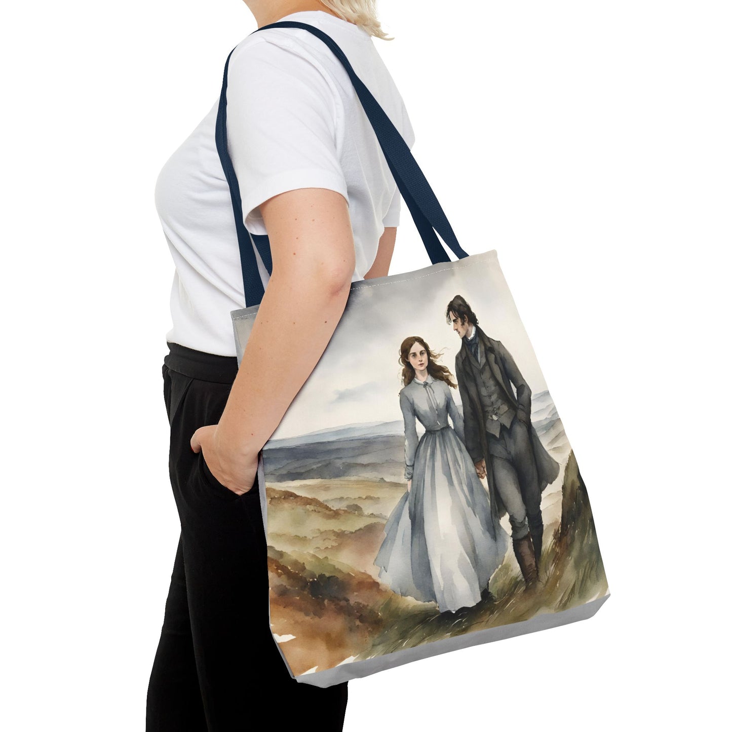 Wuthering Heights, Emily Bronte, Tote Bag, School Bag, Book Bag, Library Bag