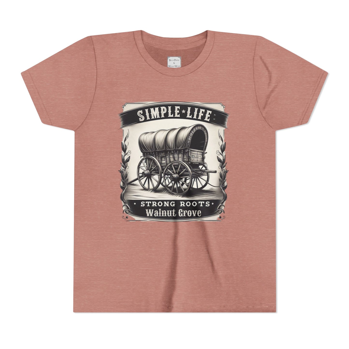 Walnut Grove Youth Tee, Laura Ingalls Wilder Simple Life Design, Vintage Style Shirt, Kids Graphic Tee, Farmhouse Kids Apparel, Adventure