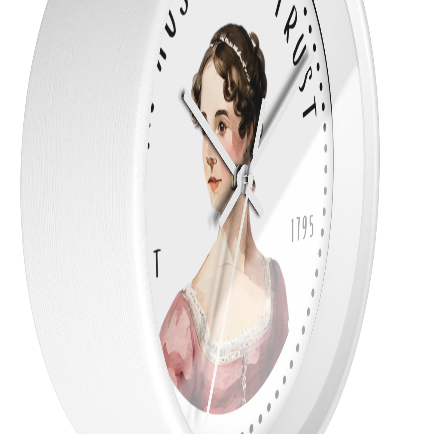 Literary Themed Wall Clock - Jane Austen Inspired Décor, Gift for Book Lovers, Home Office Wall Art, Vintage Style Clock, Literary