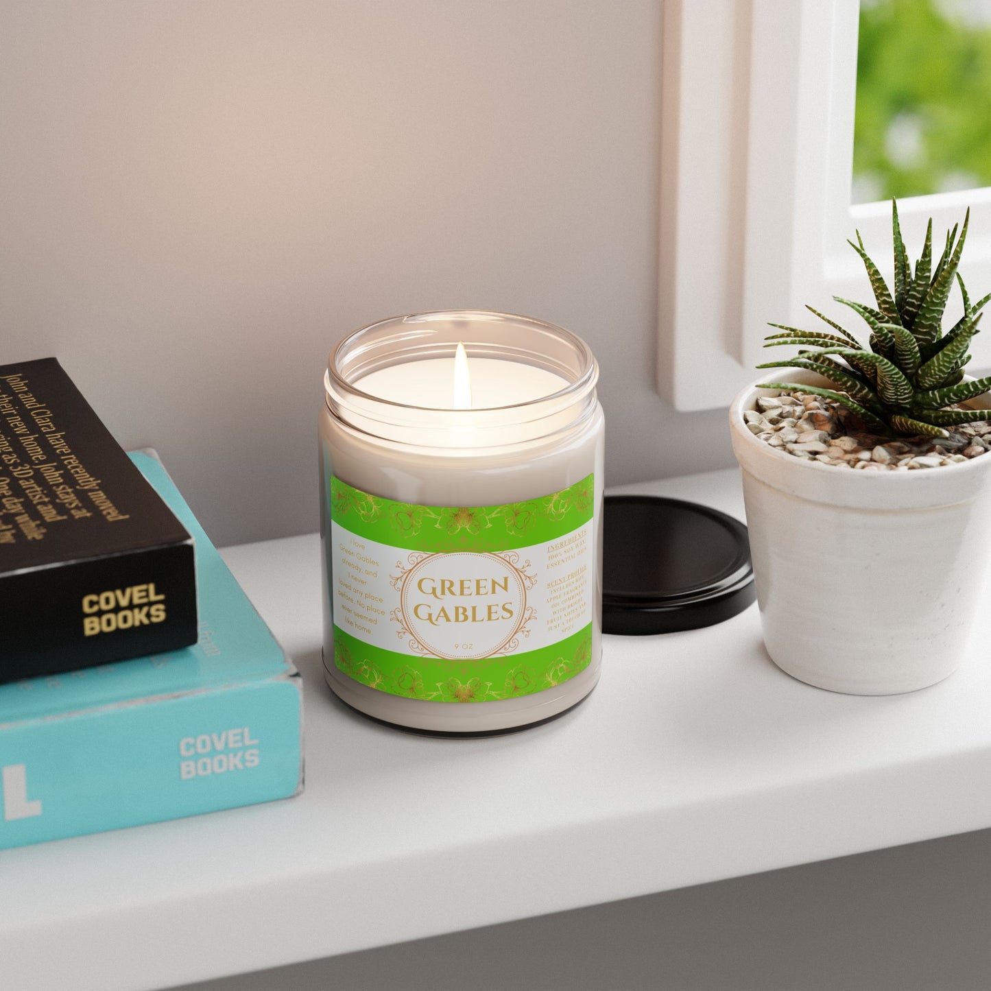 Anne of Green Gables, Scented, Soy, Candle, 9oz, Gift, Literary Candle, Apple Spice Scent