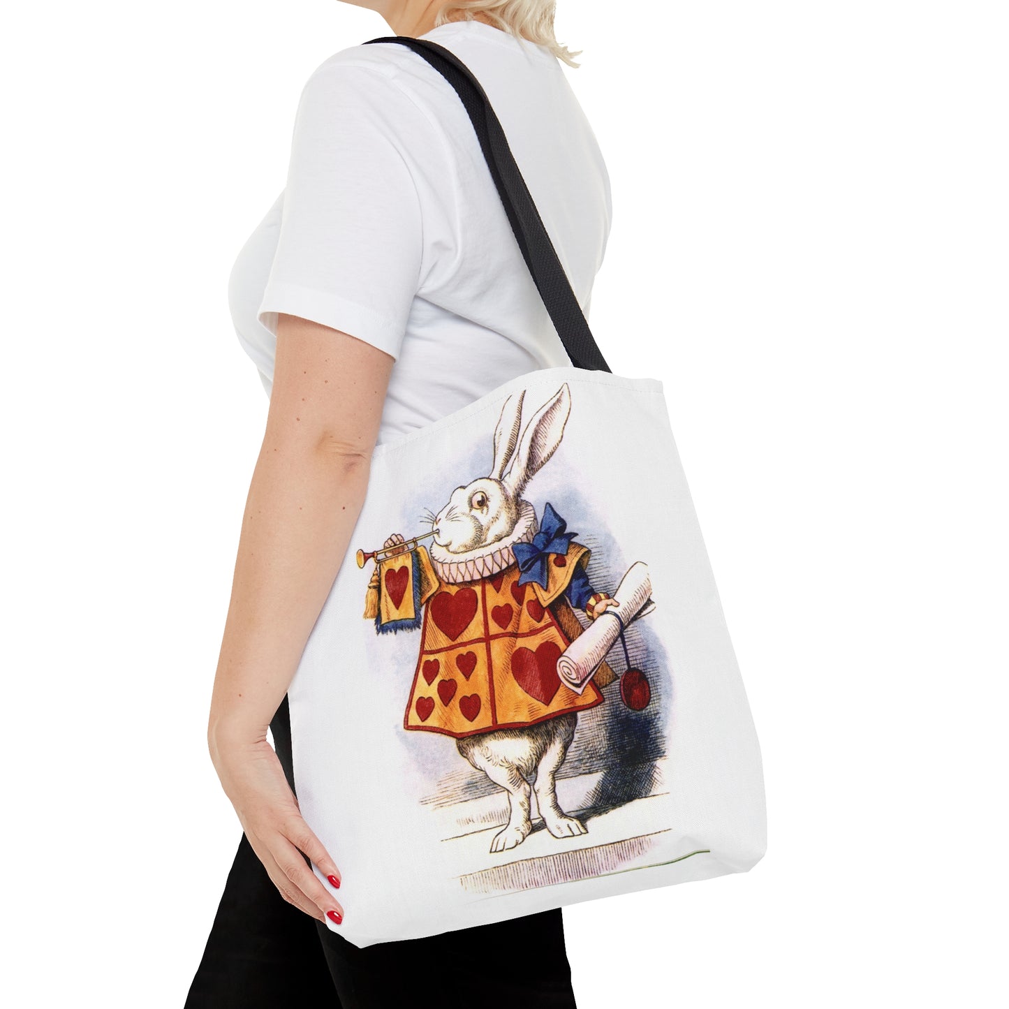 Alice in Wonderland White Rabbit Tote Bag