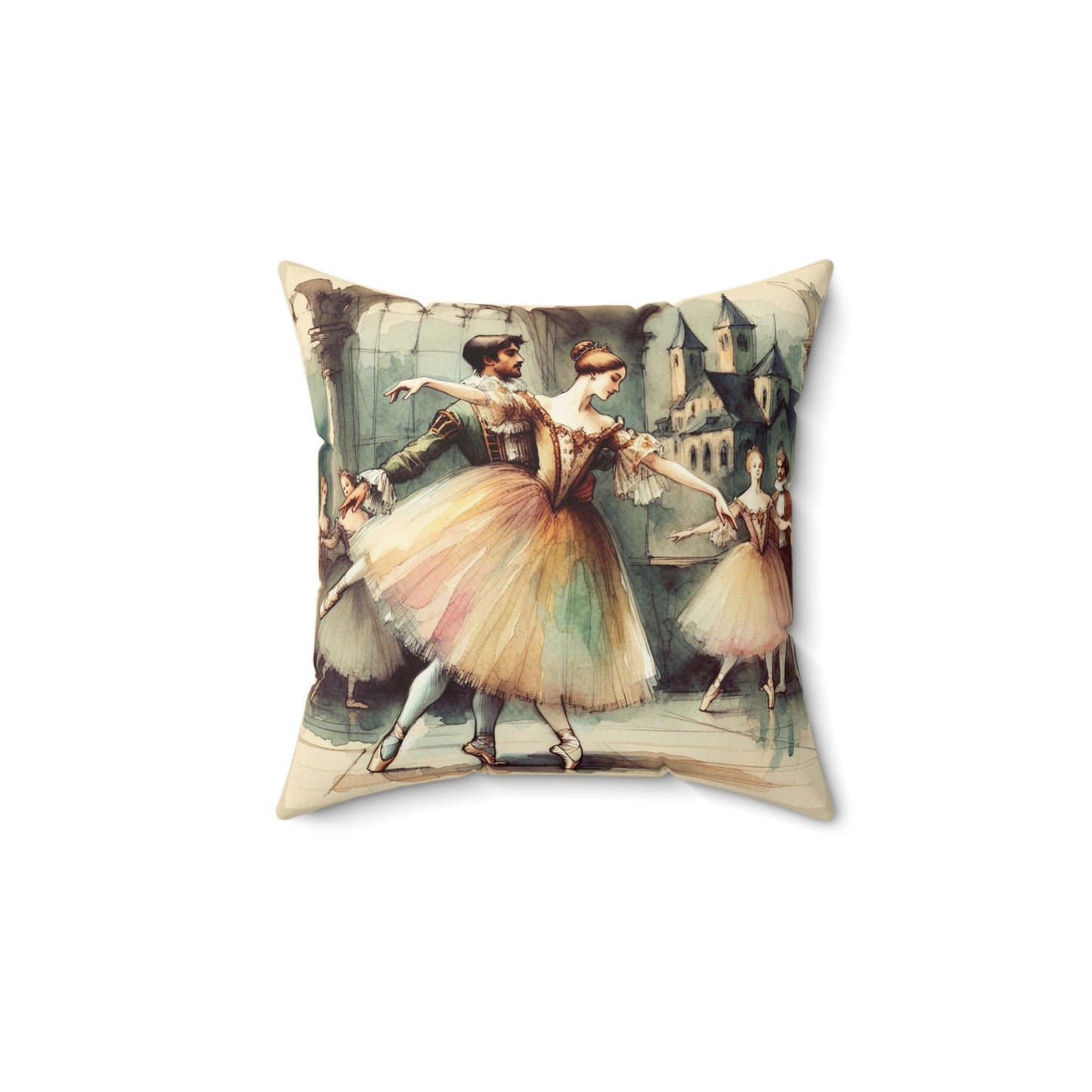 Romeo and Juliet Ballet Pillow, Elegant Home Decor, Dancer Gift, Throw Pillow, Shakespeare Quote
