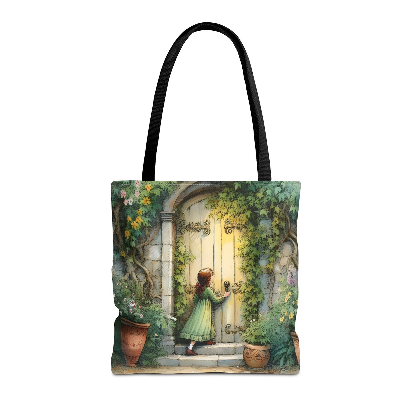The Secret Garden Tote Bag - Inspirational Quote Bag for Garden Lovers, Eco-Friendly Shoulder Bag, Stylish Shopper, Gift for Her, Floral