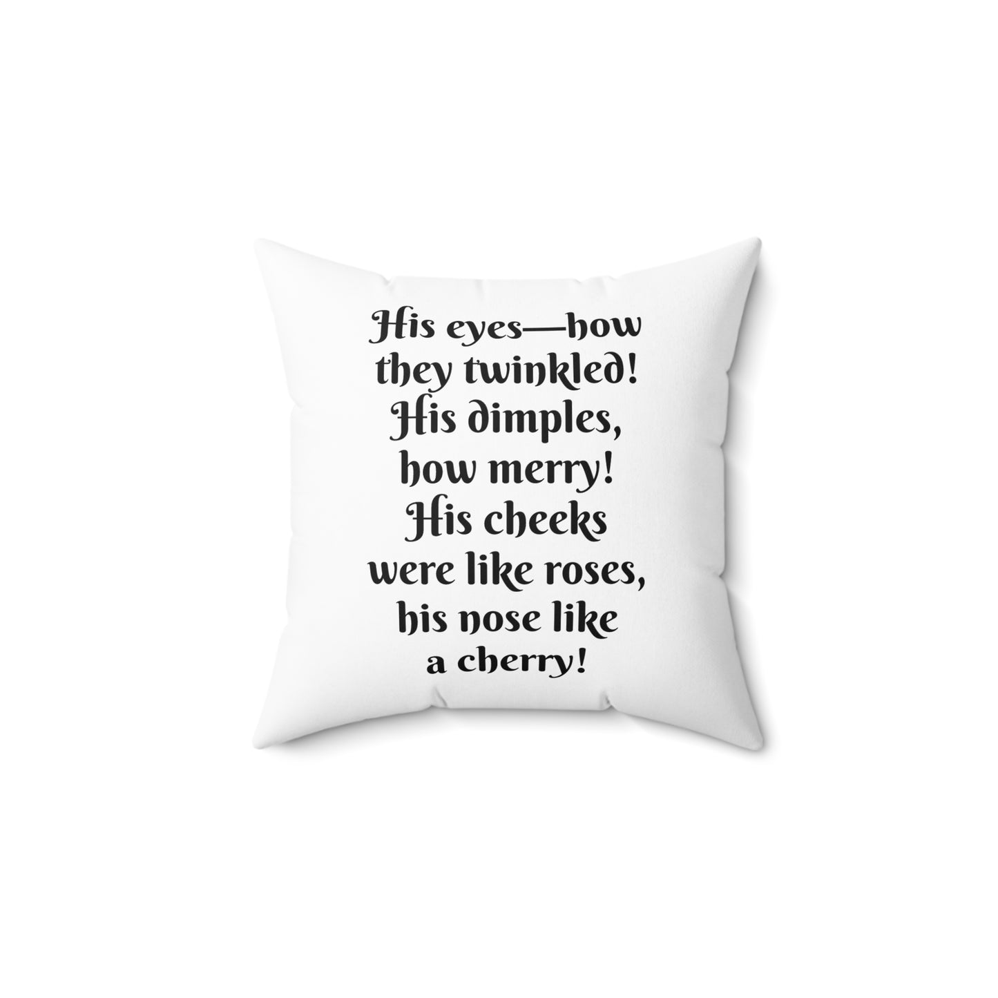 Santa Claus Holiday Decor Cushion - Square Pillow, St Nickolas Twas the Night Before Christmas, Festive Throw Pillow, Cushion Gift