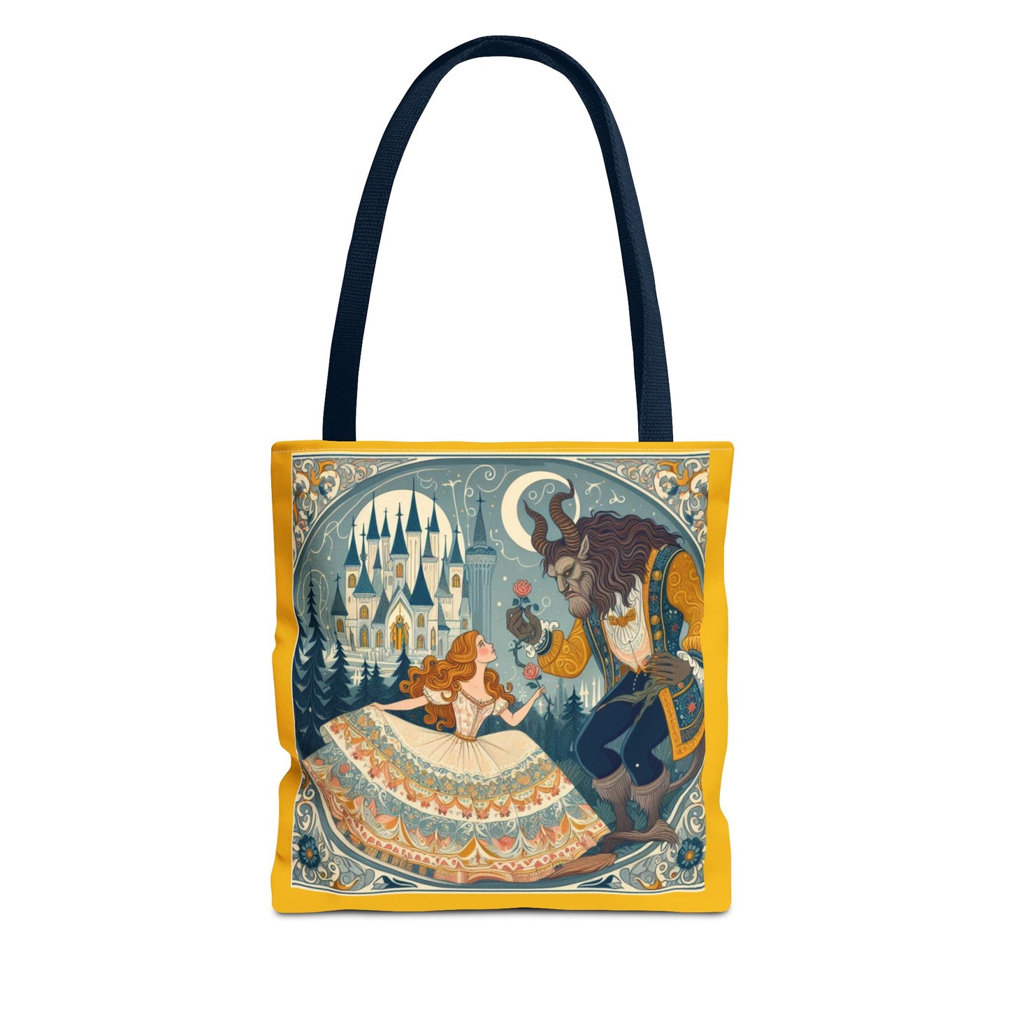 Beauty and the Beast, Fairy Tale, Tote Bag, Book Bag, Library Bag, Gift