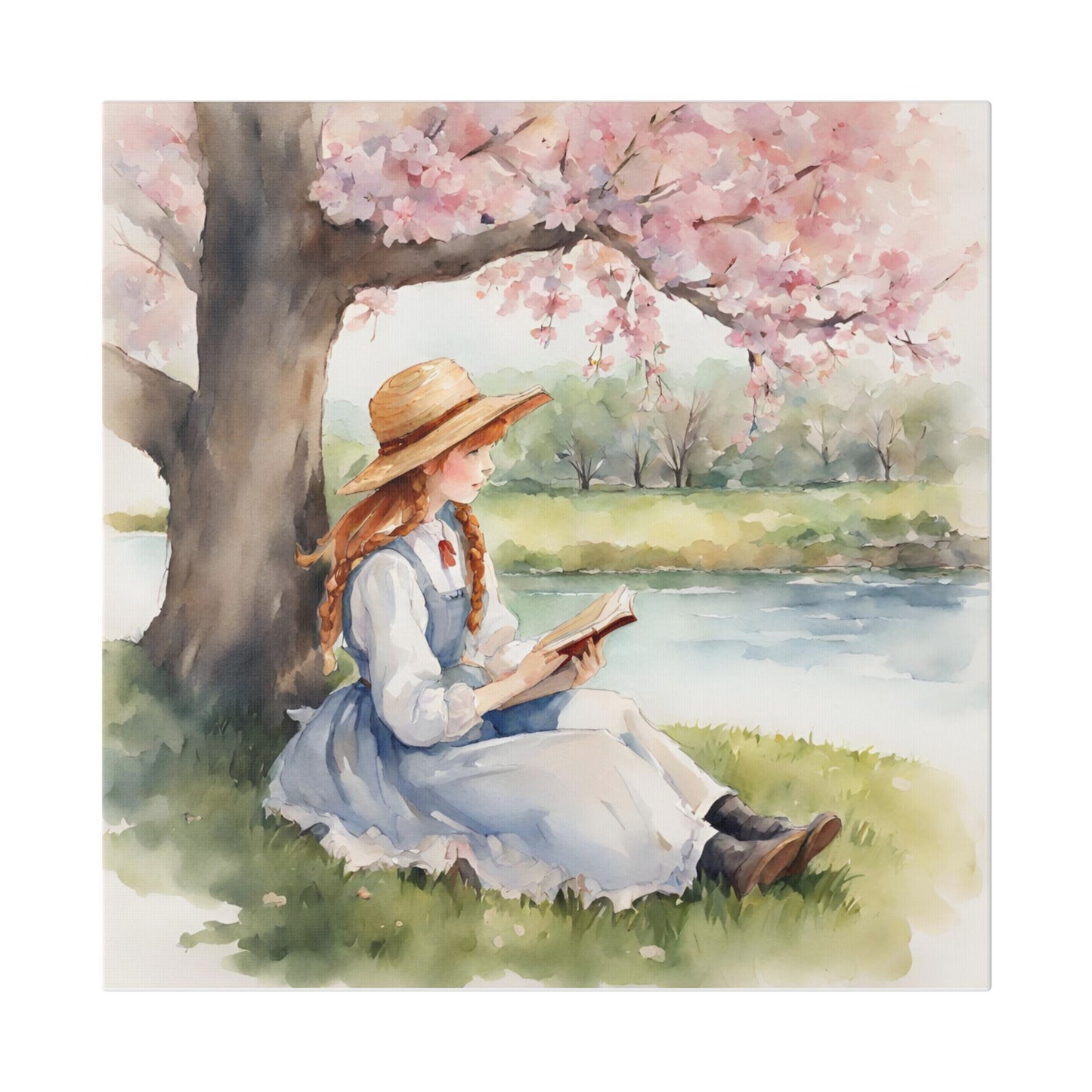 Anne of Green Gables, Spring, Art, Lucy Maud Montgomery, Classic Stretched Canvas, Gift, Home Decor, Library