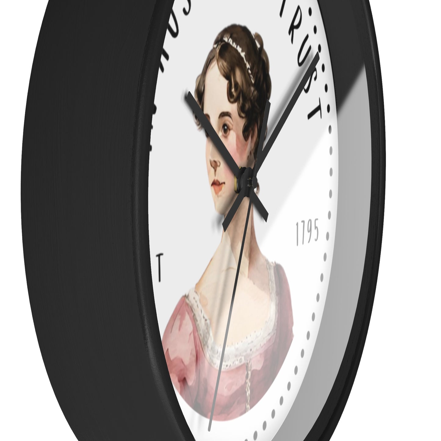 Literary Themed Wall Clock - Jane Austen Inspired Décor, Gift for Book Lovers, Home Office Wall Art, Vintage Style Clock, Literary