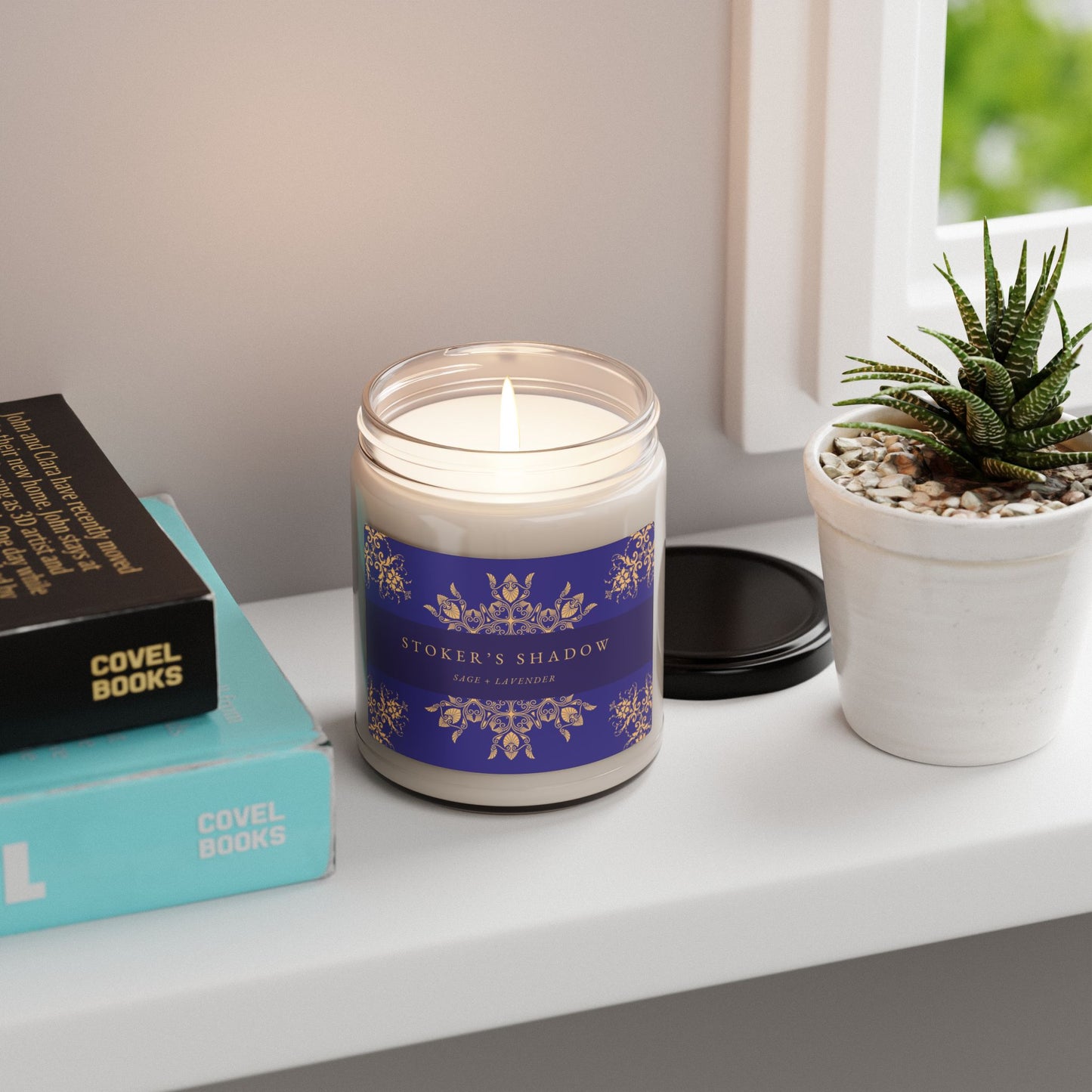 Bram Stoker, Dracula, Literary Candle, Gift, Gothic Literature, Scented Soy Candle, 9oz, Sage and Lavender Scent