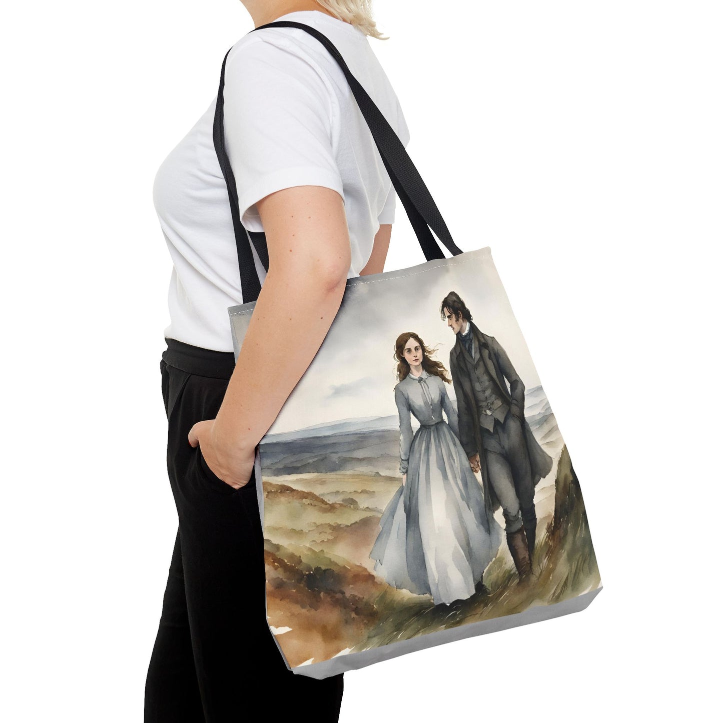 Wuthering Heights, Emily Bronte, Tote Bag, School Bag, Book Bag, Library Bag