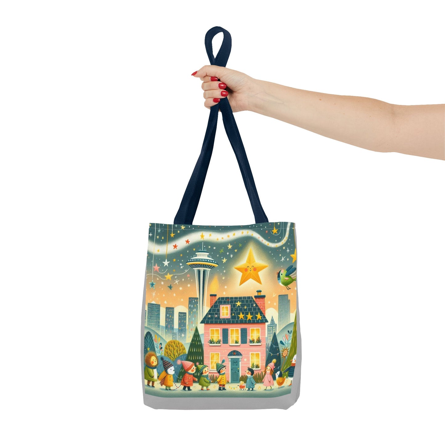 Seattle, Space Needle, Washington, Twinkle Twinkle Little Star, Nursery Rhyme, Tote Bag, Book Bag, Library Bag, Gift, School Bag,