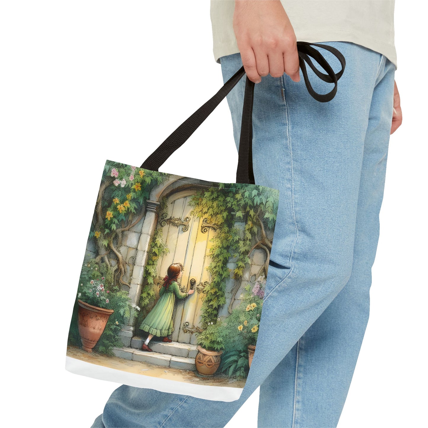 The Secret Garden Tote Bag - Inspirational Quote Bag for Garden Lovers, Eco-Friendly Shoulder Bag, Stylish Shopper, Gift for Her, Floral