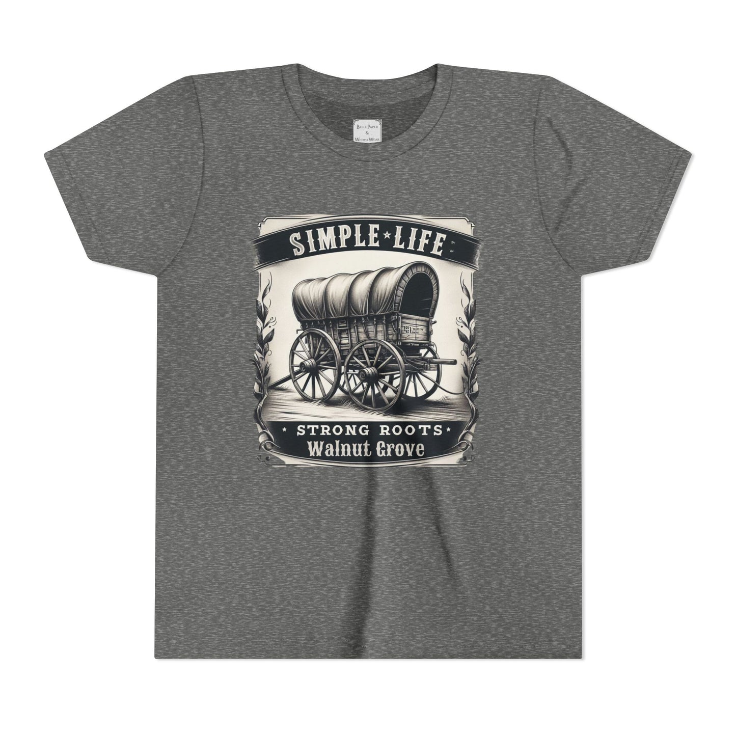 Walnut Grove Youth Tee, Laura Ingalls Wilder Simple Life Design, Vintage Style Shirt, Kids Graphic Tee, Farmhouse Kids Apparel, Adventure