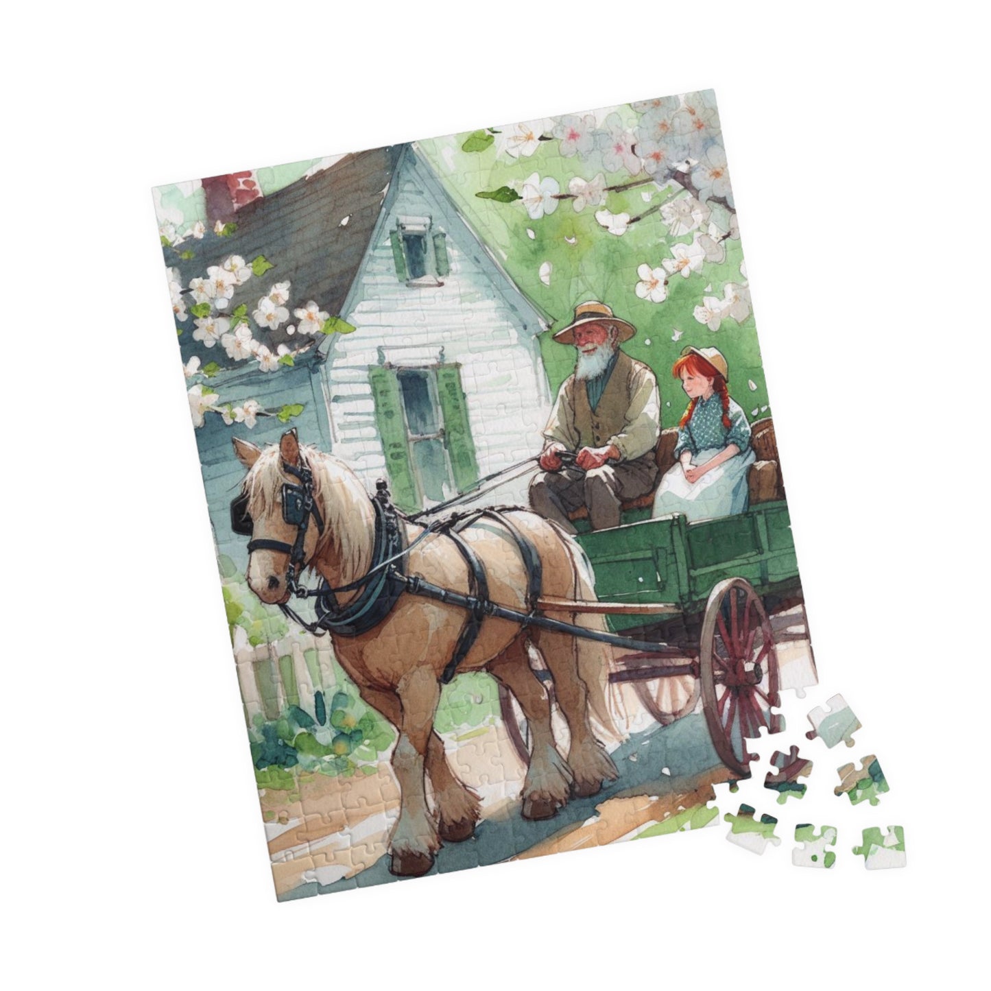 Anne of Green Gables Puzzle, Lucy Maud Montgomery Literary Jigsaw Gift, Educational Game, Matthew Cuthbert - 110, 252, 520-piece
