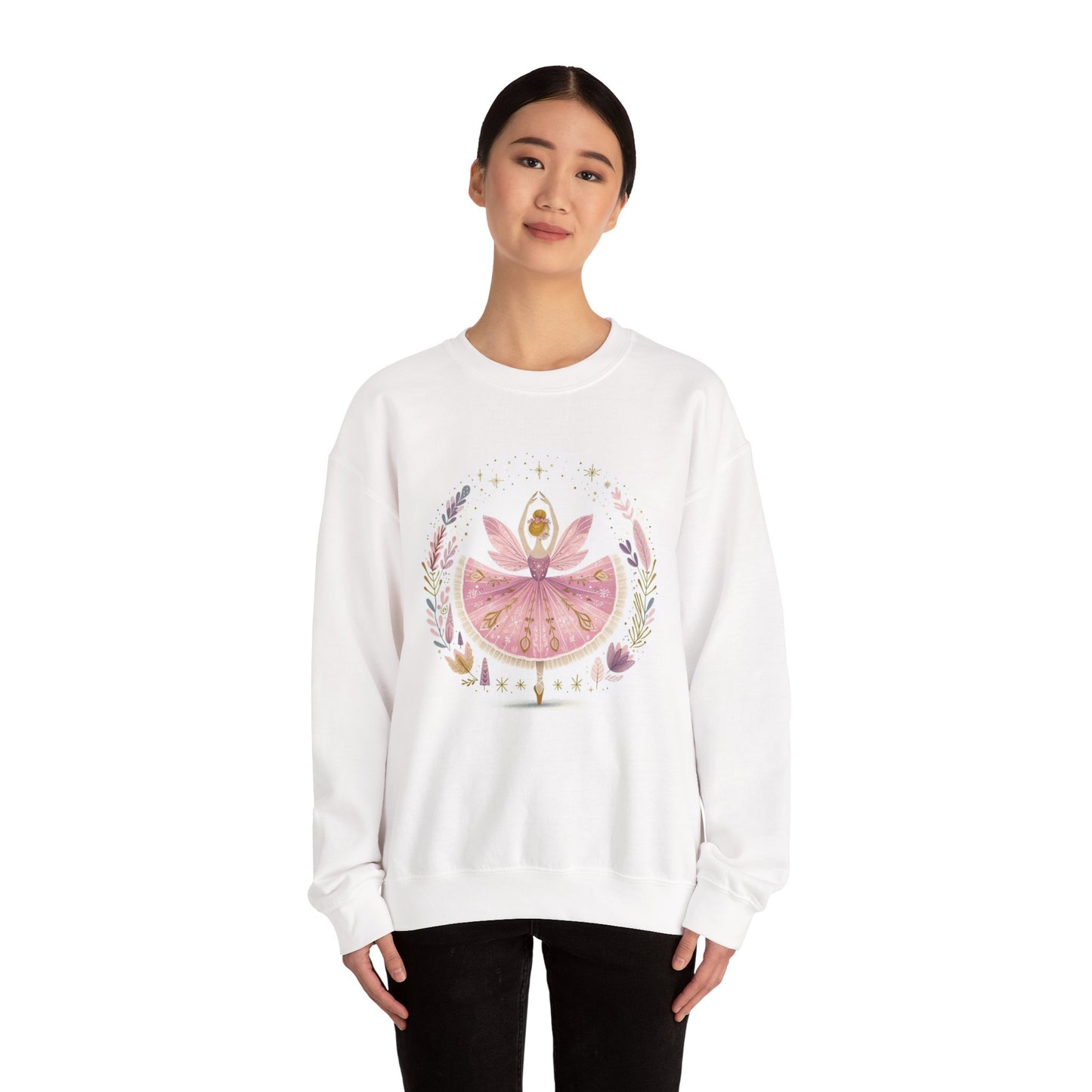 Sugar Plum Fairy Ballet Crewneck Sweatshirt, Nutcracker Christmas Ballet Shirt, Shabby Chic Tchaikovsky Sweatshirt, Holiday Ballerina