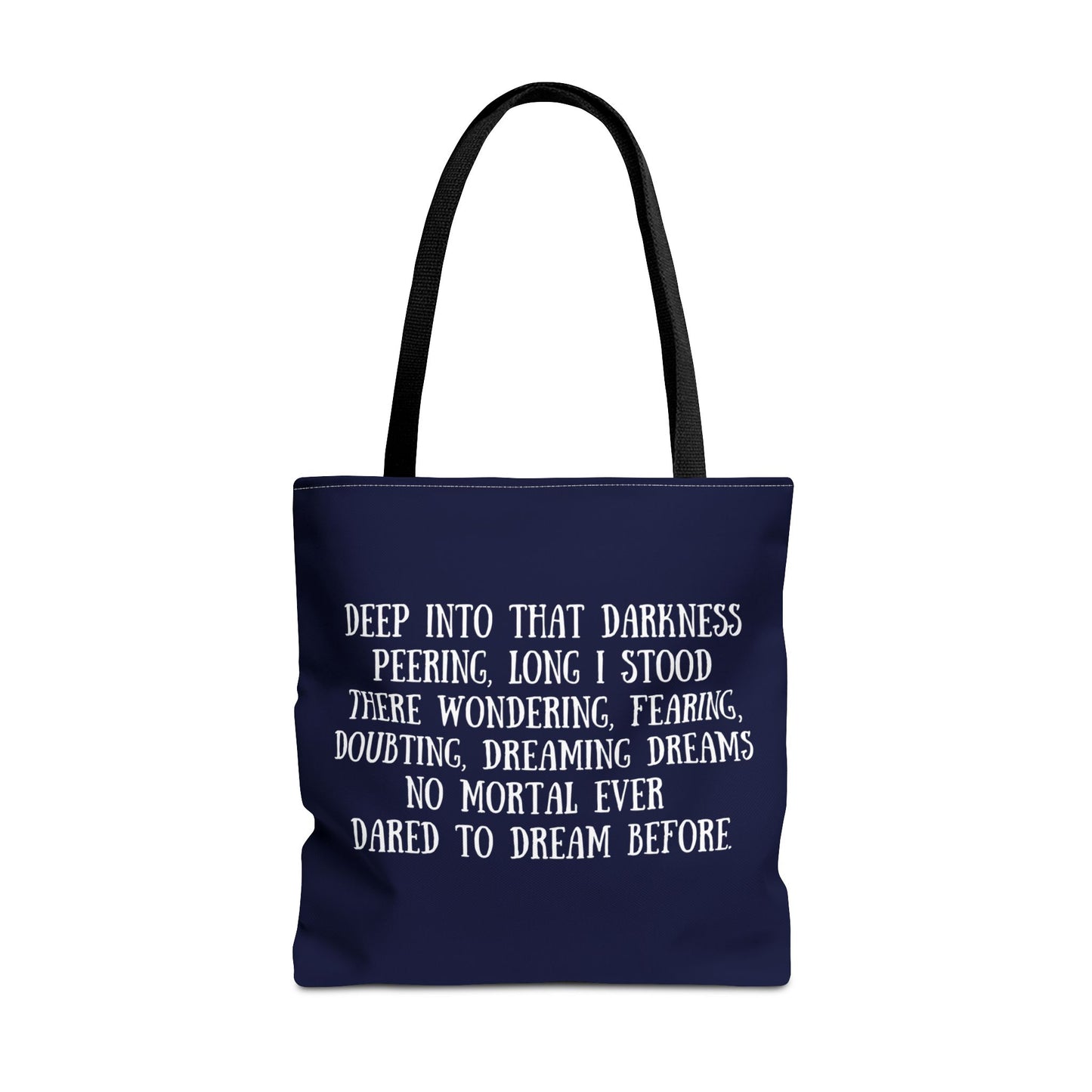 The Raven, Nevermore, Edgar Allan Poe, Literary Bag, Tote Bag, Book Bag, School Bag, Library, Gift